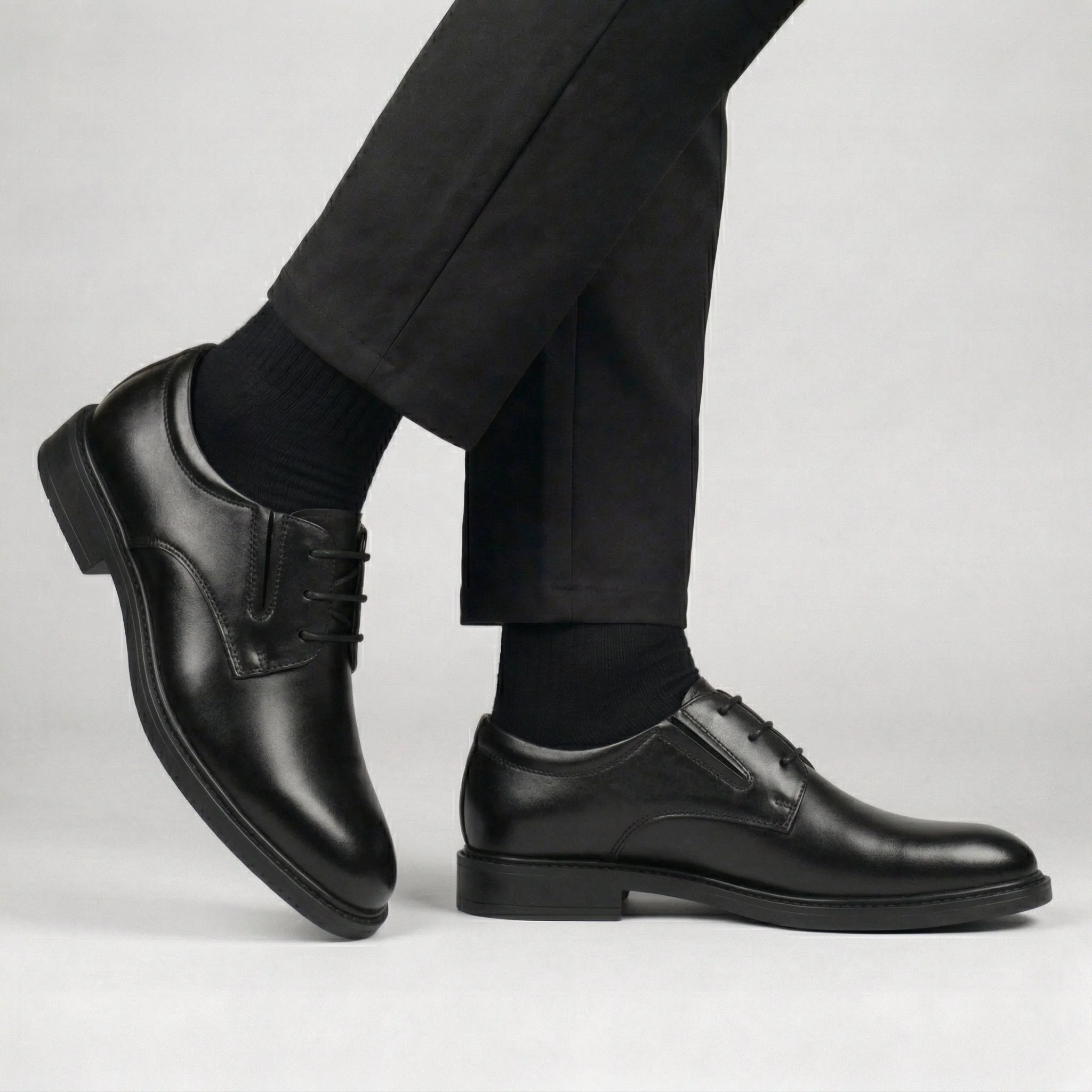 Chaussure Noir en Cuir Tres Confortable 100% Cuir - Image 3