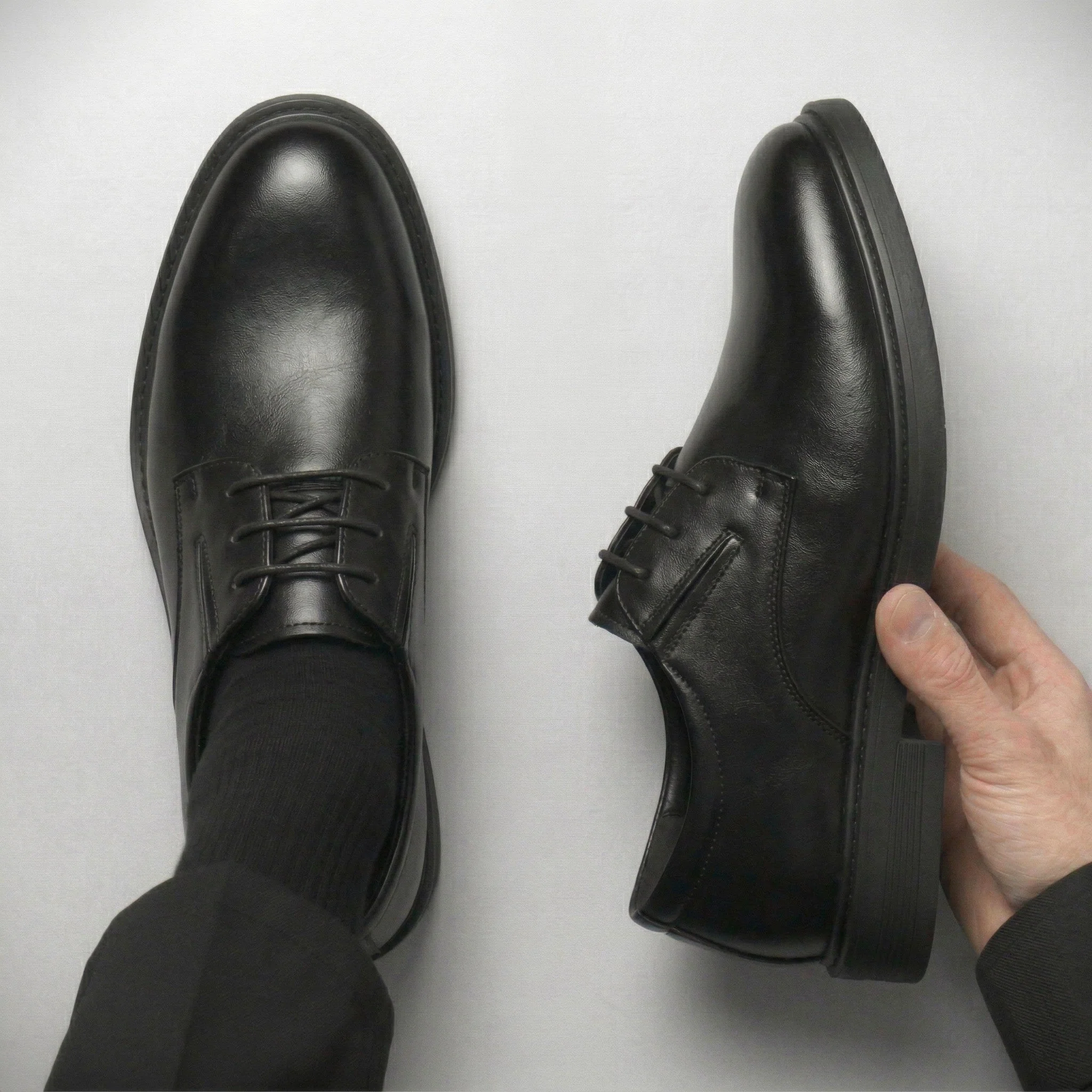 Chaussure Noir en Cuir Tres Confortable 100% Cuir - Image 4