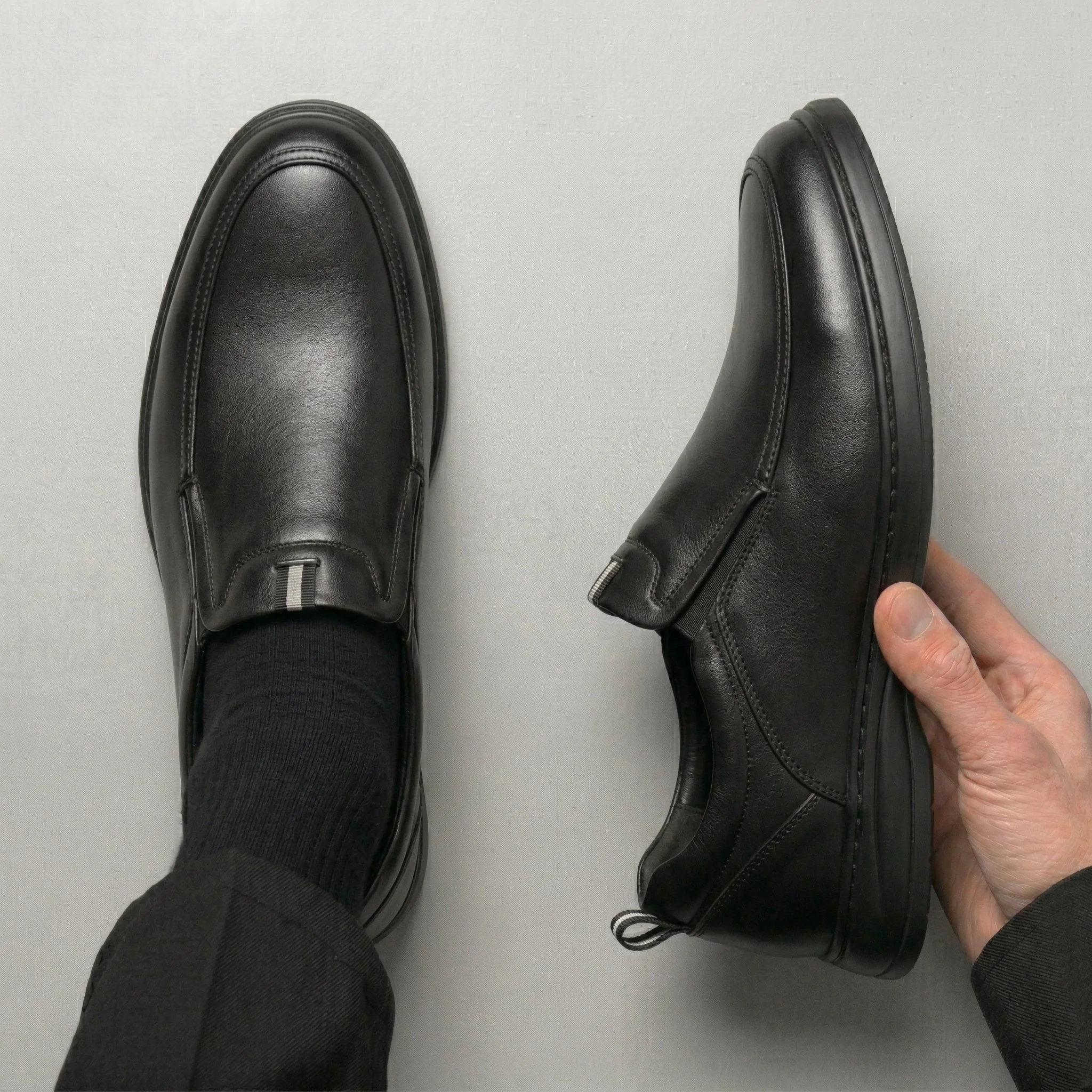 Chaussure Noir de Luxe Tres Confortable 100% Cuir - Image 4