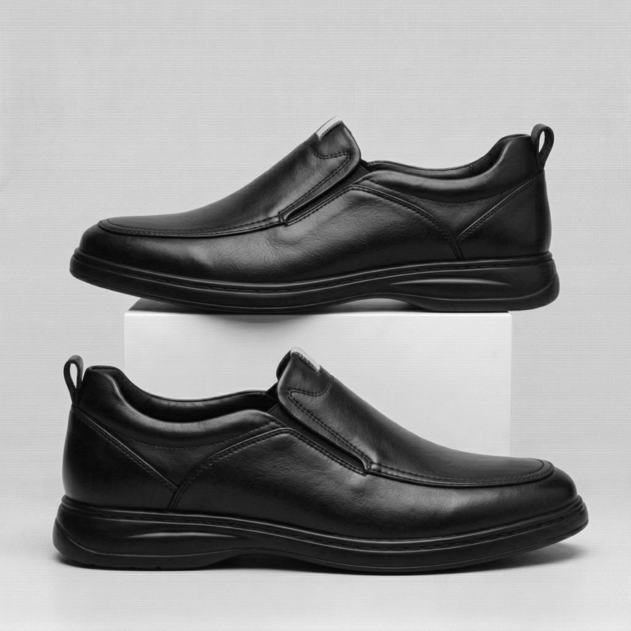 Chaussure Noir de Luxe Tres Confortable 100% Cuir - Image 6