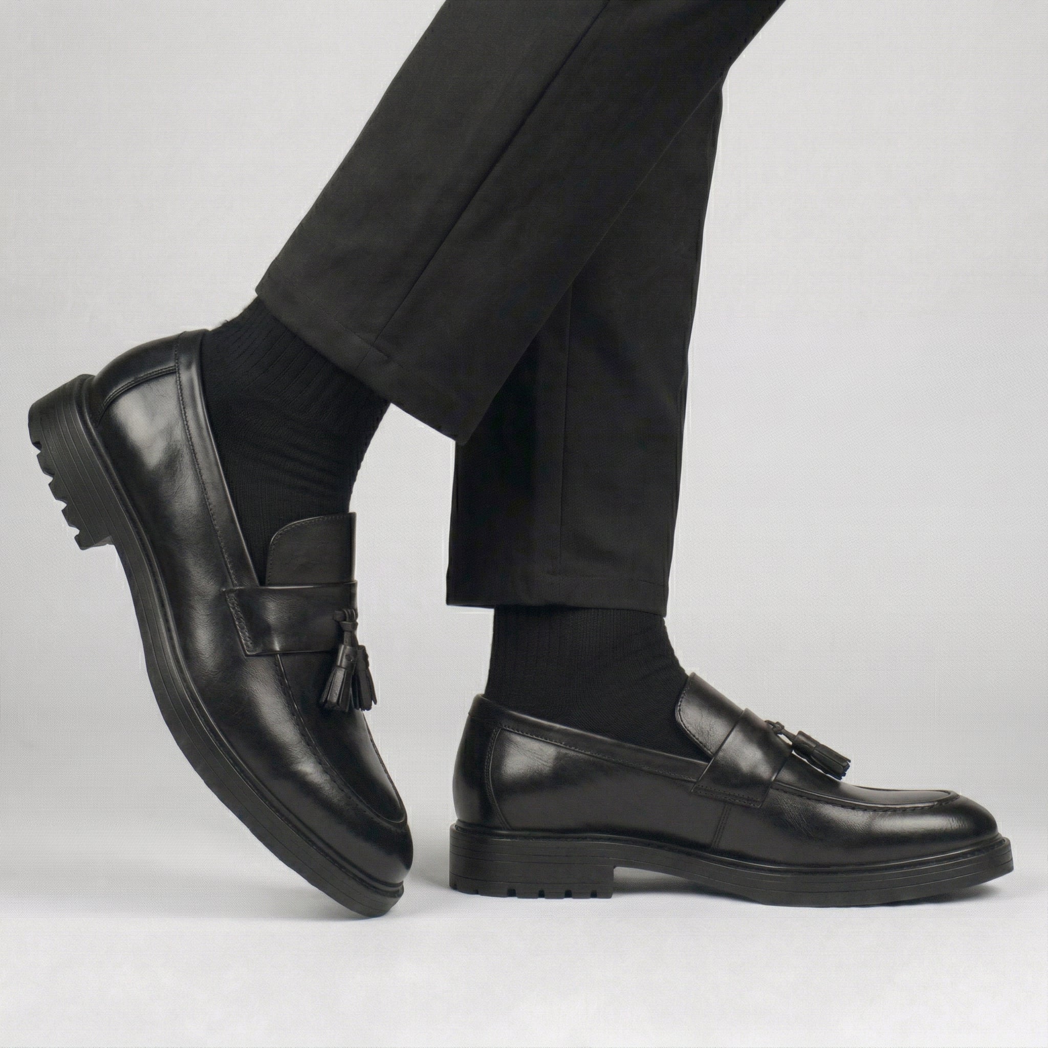 Chaussure Noir de Luxe Tres Confortable 100% Cuir - Image 3