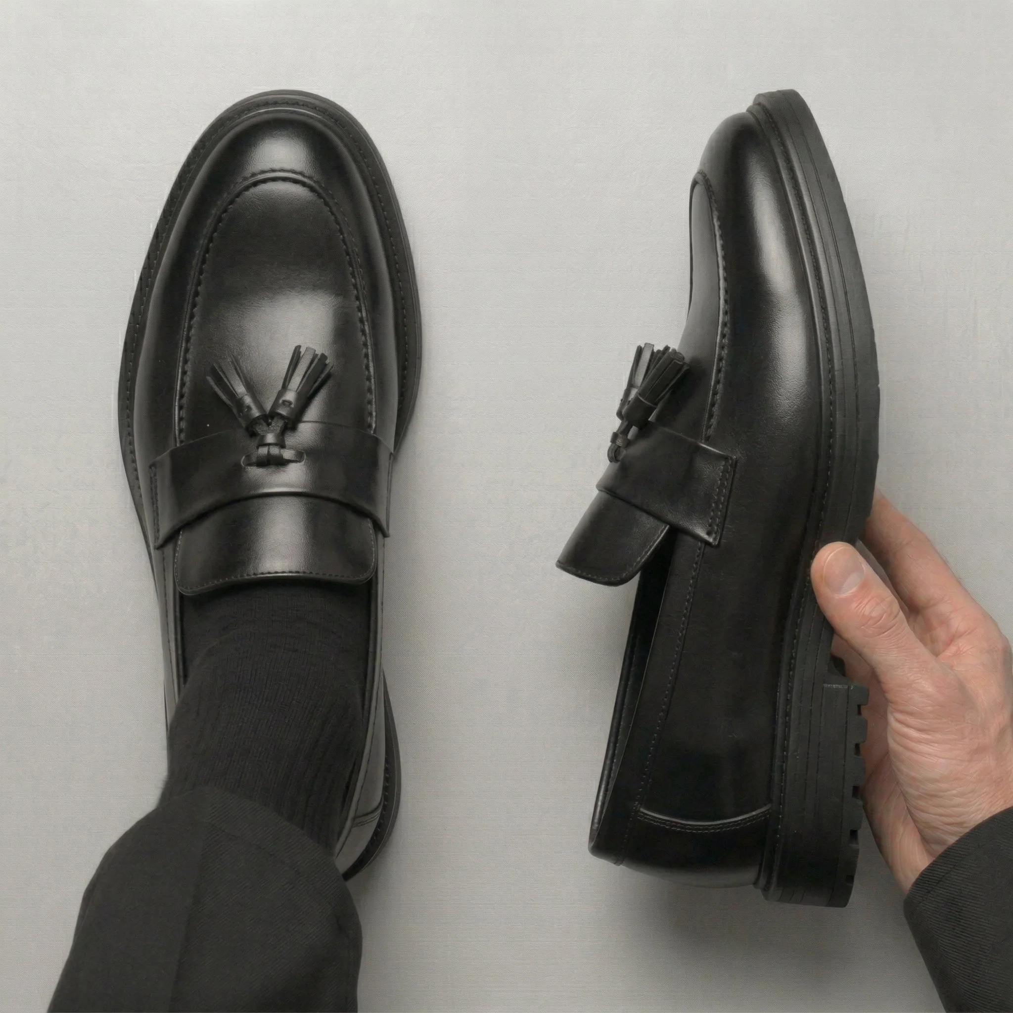 Chaussure Noir de Luxe Tres Confortable 100% Cuir - Image 4