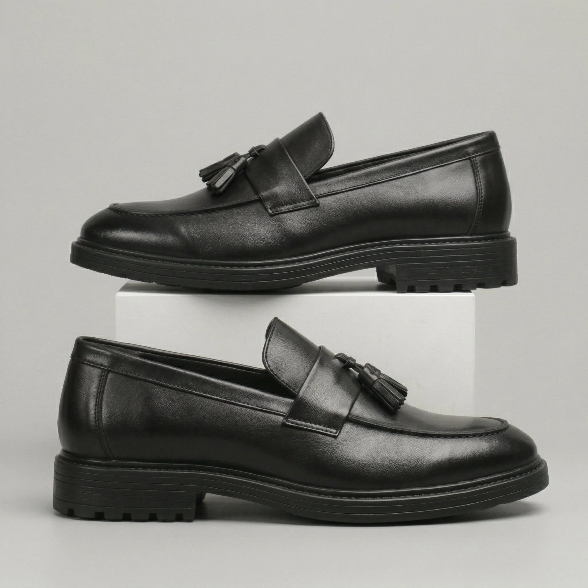 Chaussure Noir de Luxe Tres Confortable 100% Cuir - Image 6