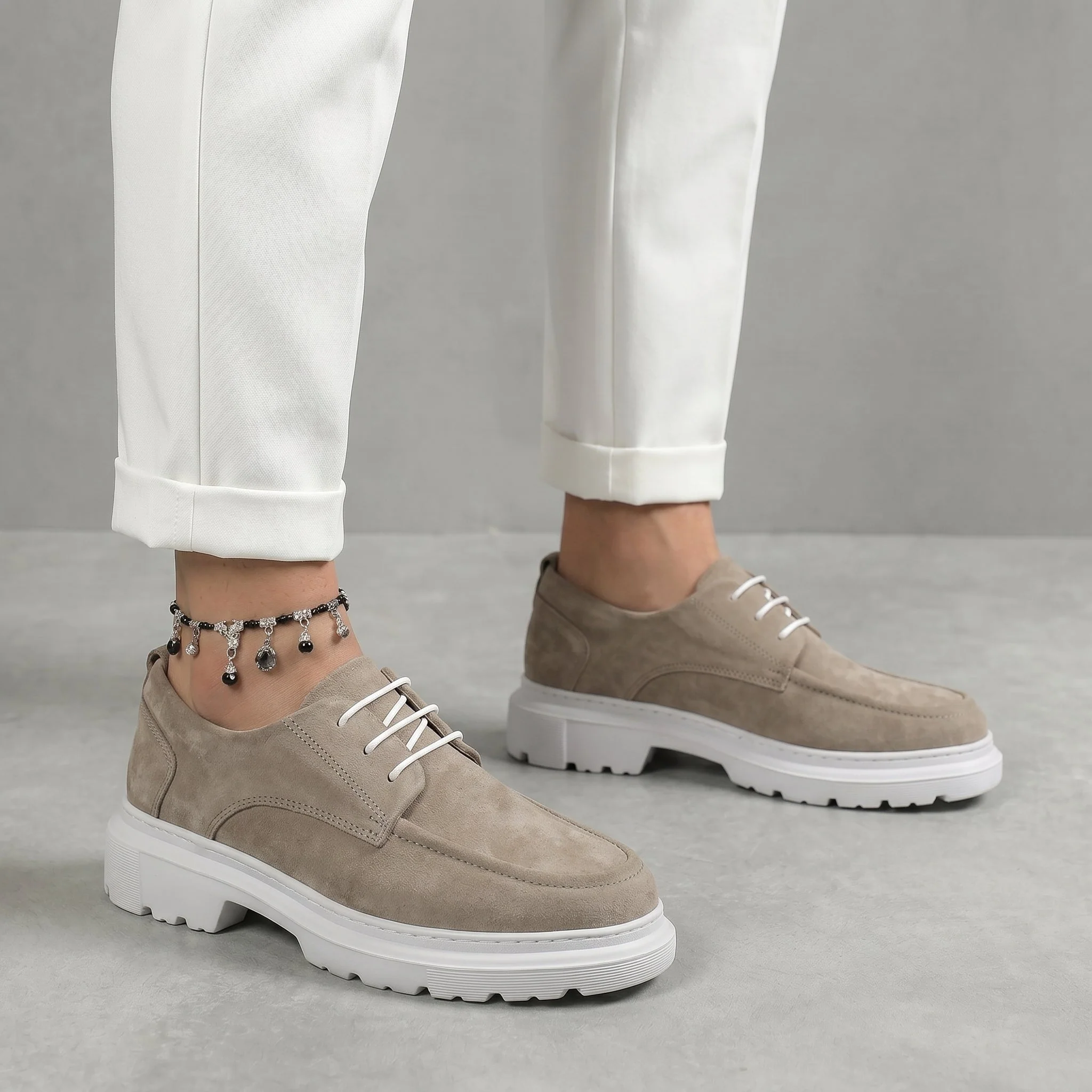 Chaussure Beige Daim Tres Confortable - Femme - Image 6