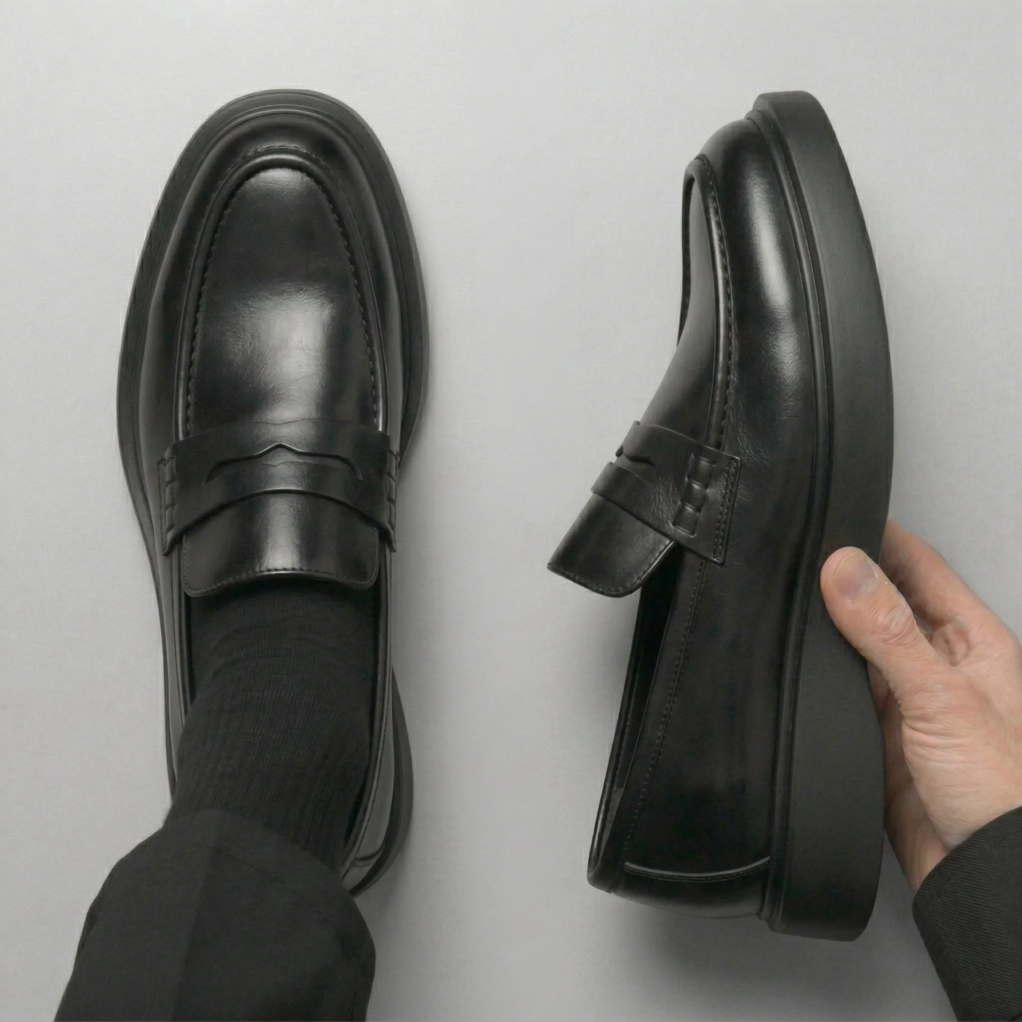 PRESTIGE : Chaussure Noir de Luxe Confortable 100% Cuir - Image 4