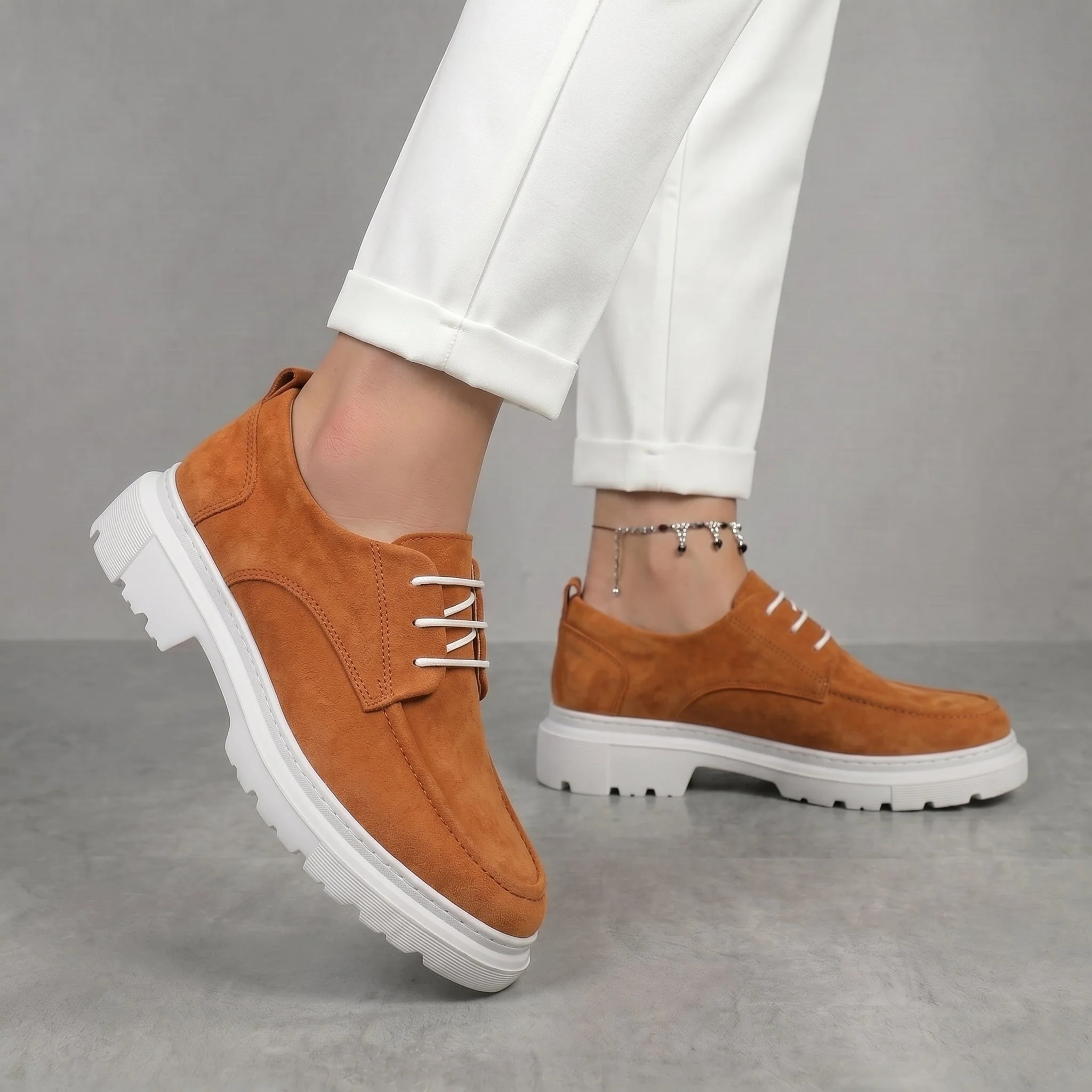 Chaussure Orange Daim Tres Confortable - Femme - Image 2