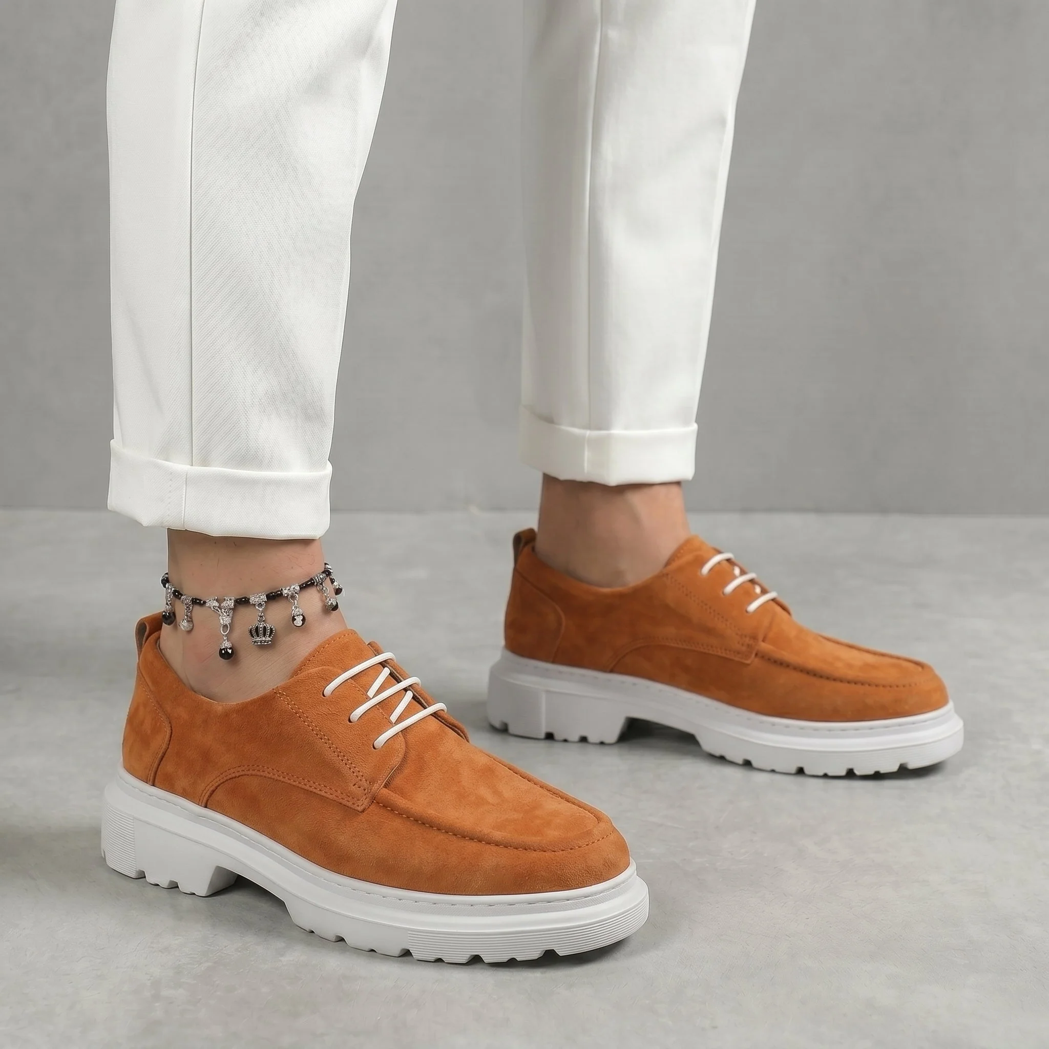 Chaussure Orange Daim Tres Confortable - Femme - Image 6