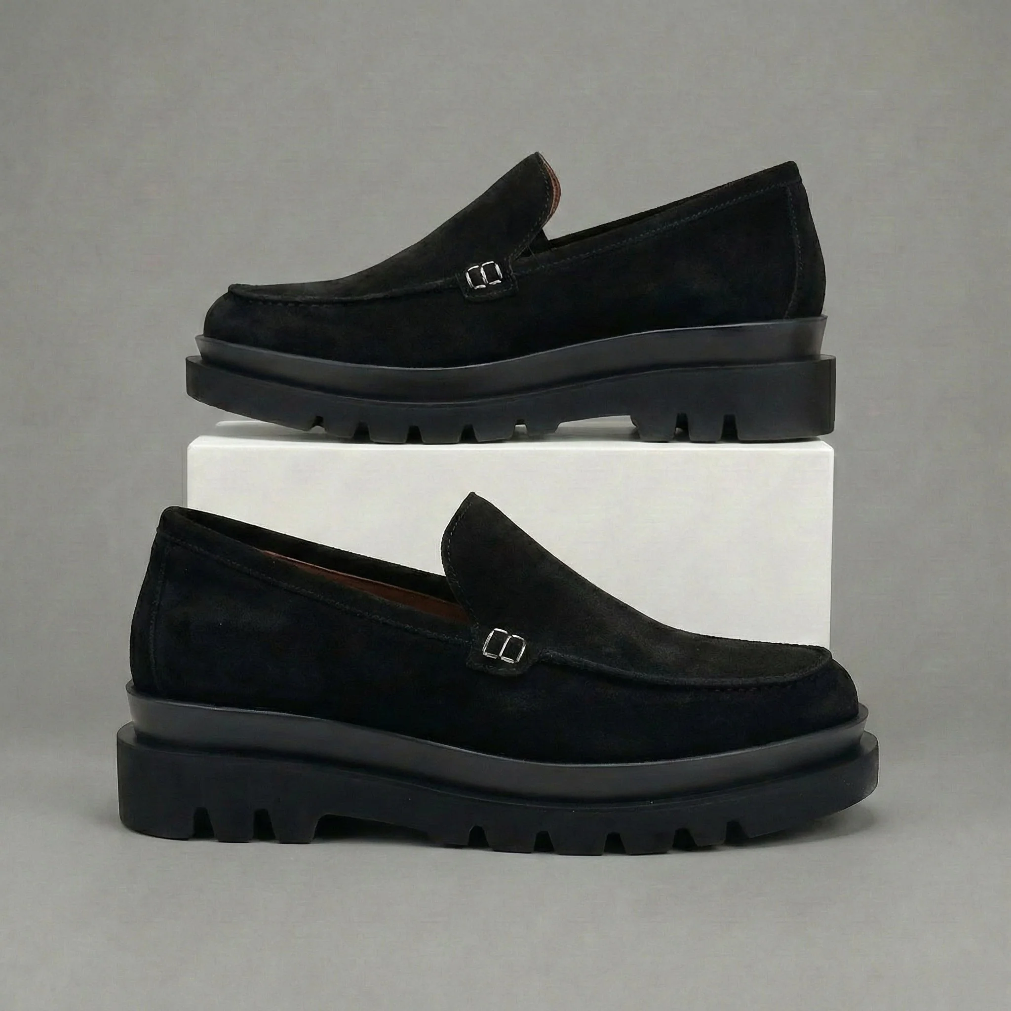 Chaussure Noir en Daim Tres Confortable - Femme - Image 4