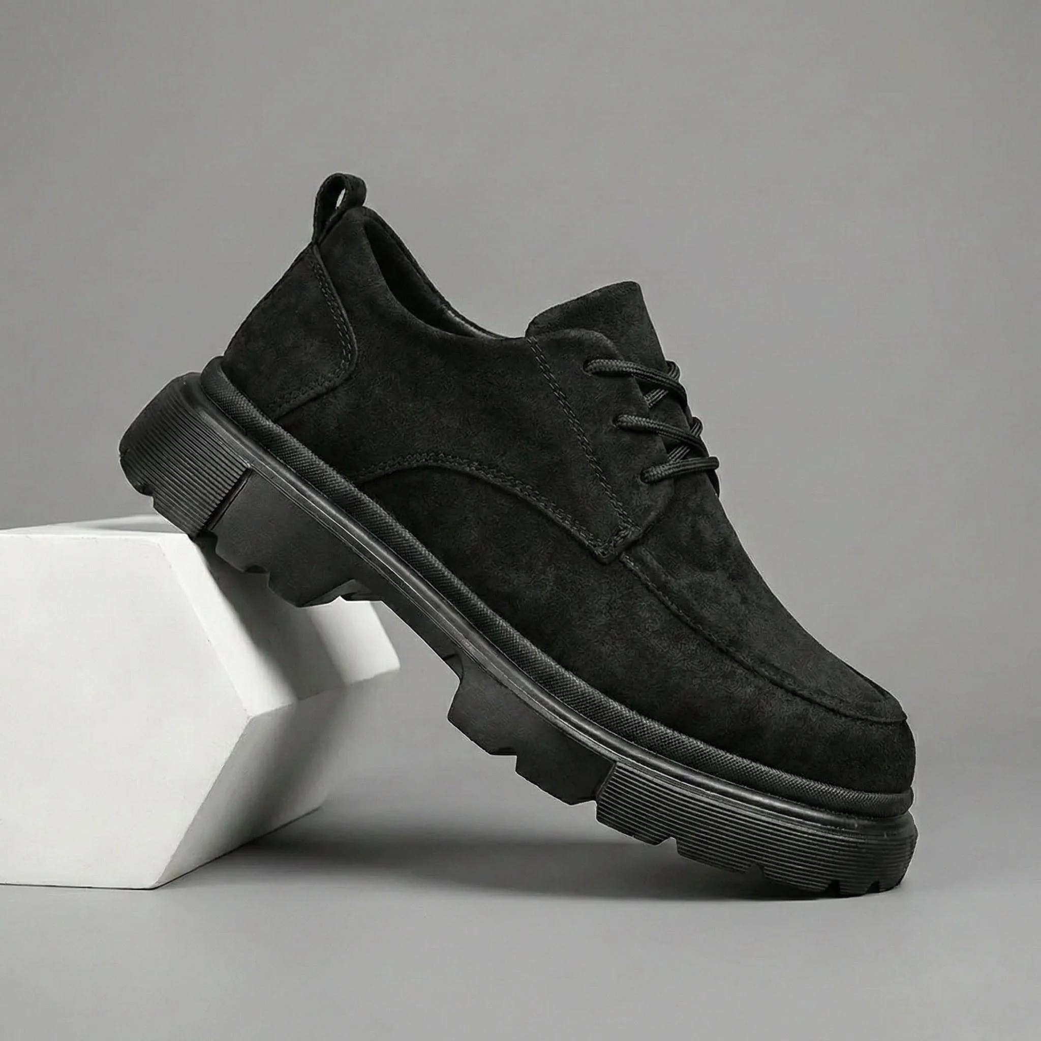 Sneakers Noir Daim Tres Confortable - Femme - Image 5