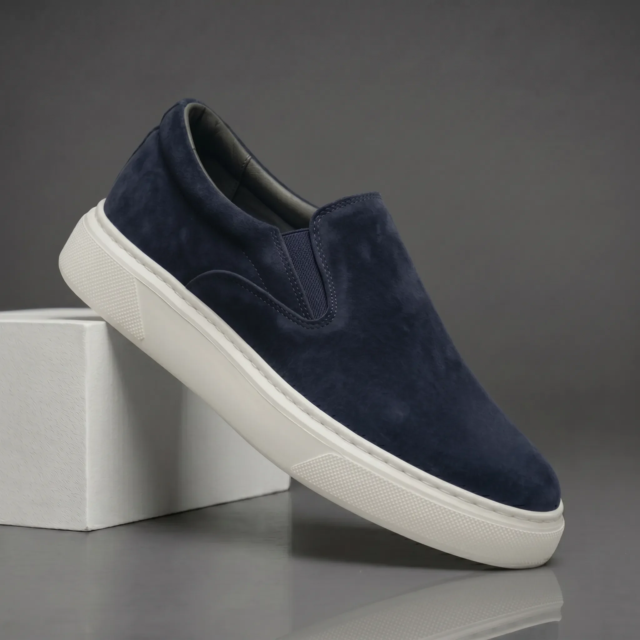 Chaussure BleuMarine en Daim Tres Confortable - Homme - Image 3