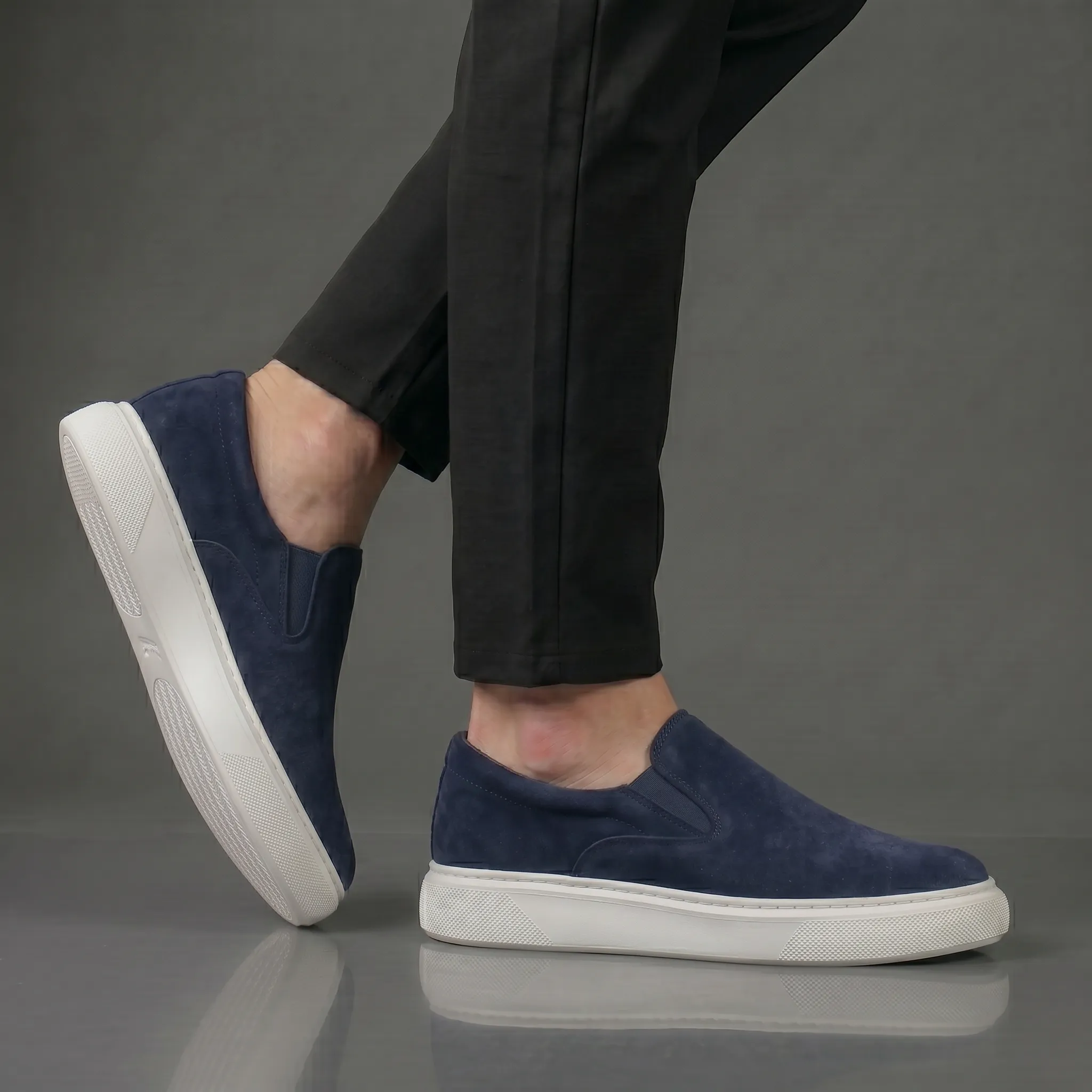Chaussure BleuMarine en Daim Tres Confortable - Homme - Image 5