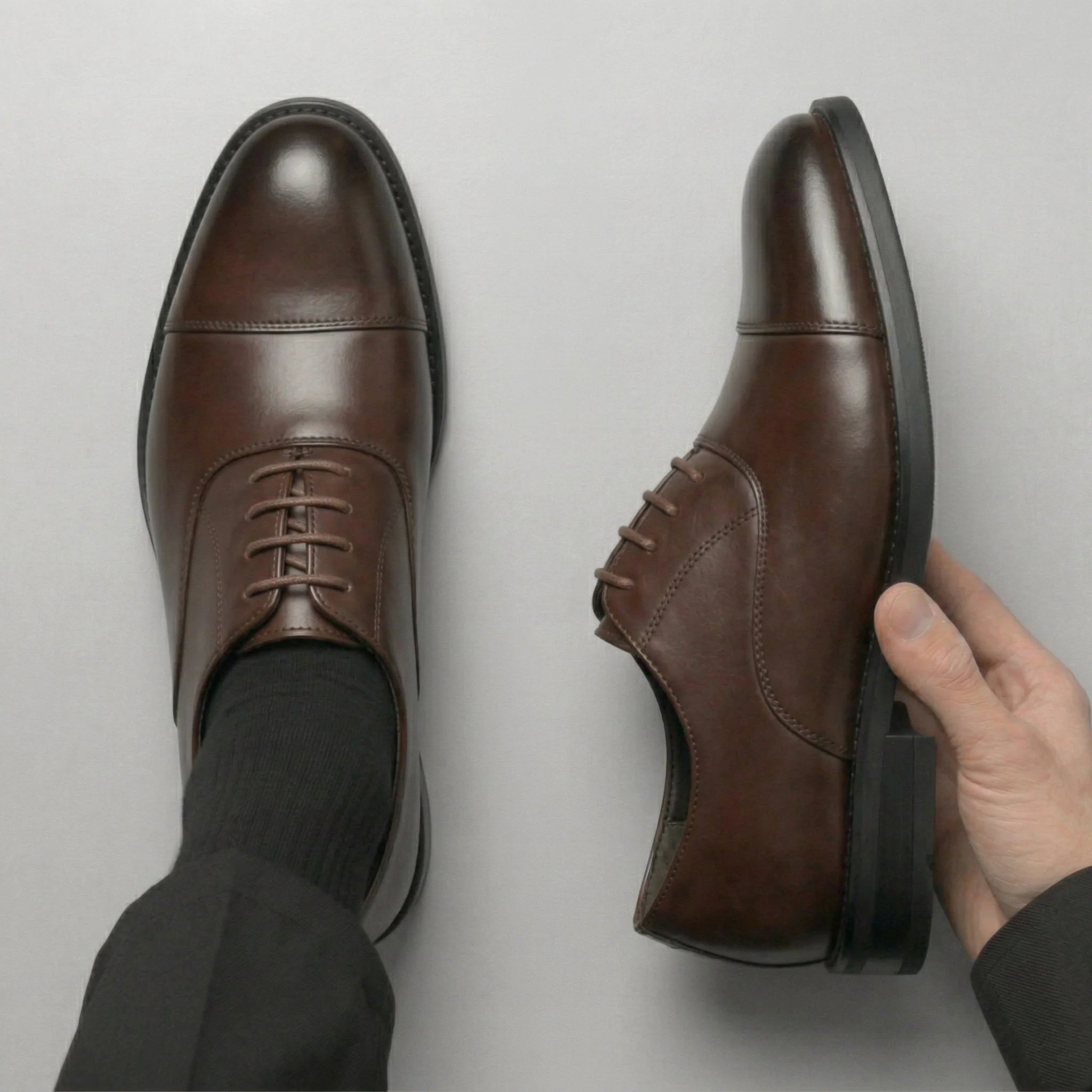 Chaussure Marron Classiques en Cuir Tres Confortable - Image 4
