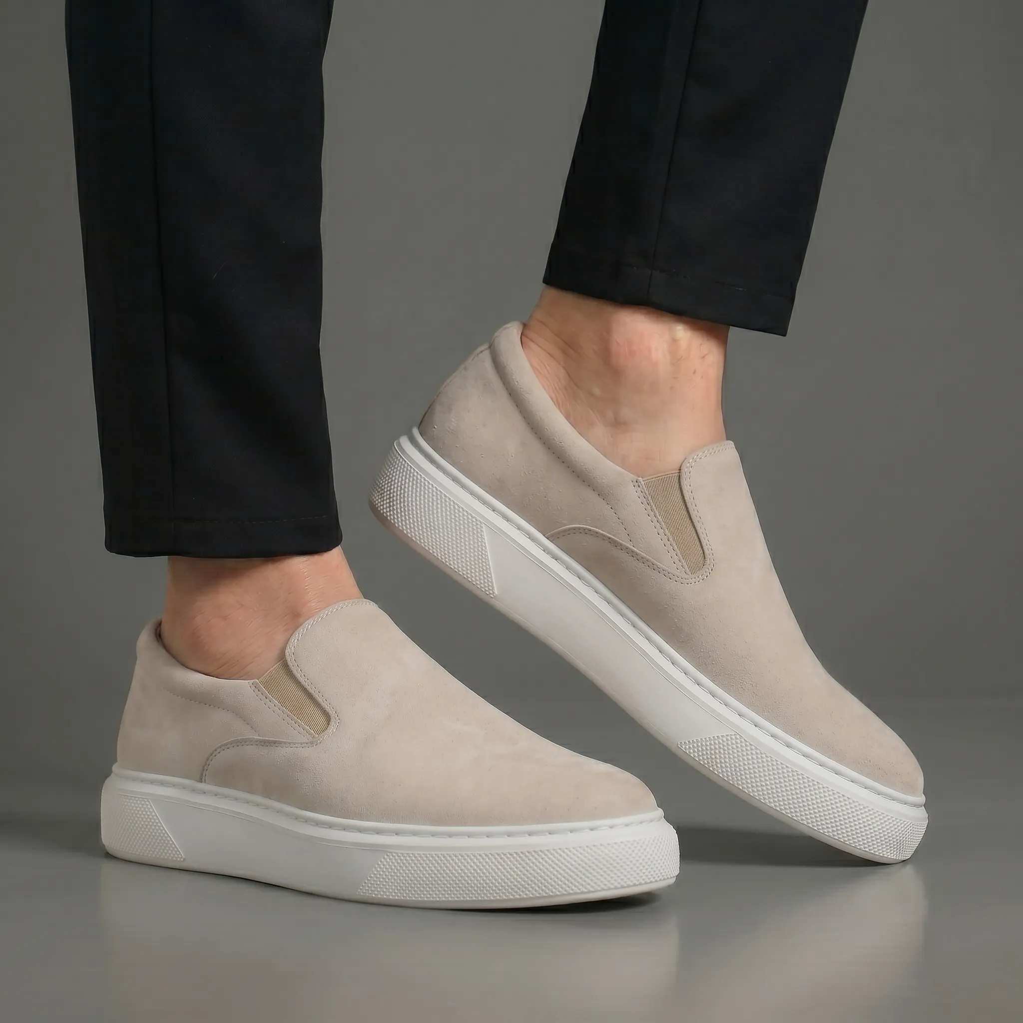 Chaussure Beige en Daim Tres Confortable - Homme - Image 2