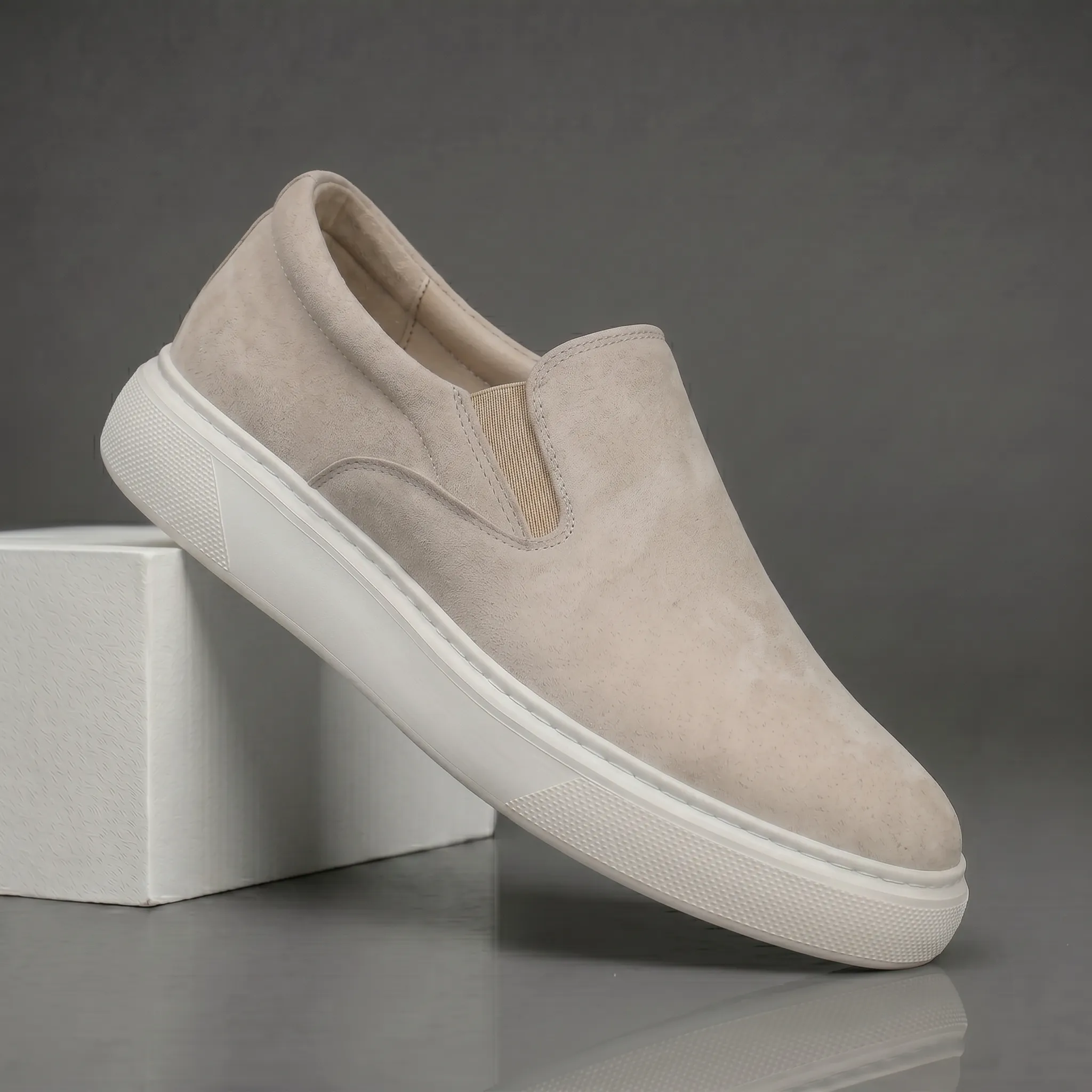 Chaussure Beige en Daim Tres Confortable - Homme - Image 3