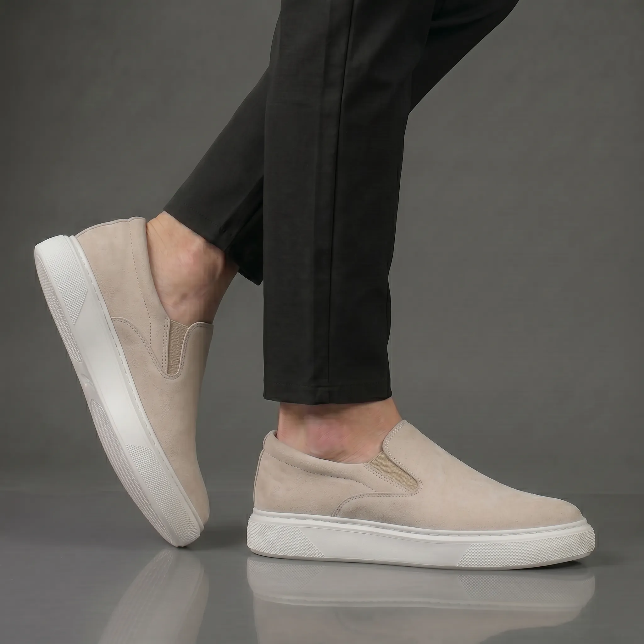 Chaussure Beige en Daim Tres Confortable - Homme - Image 5
