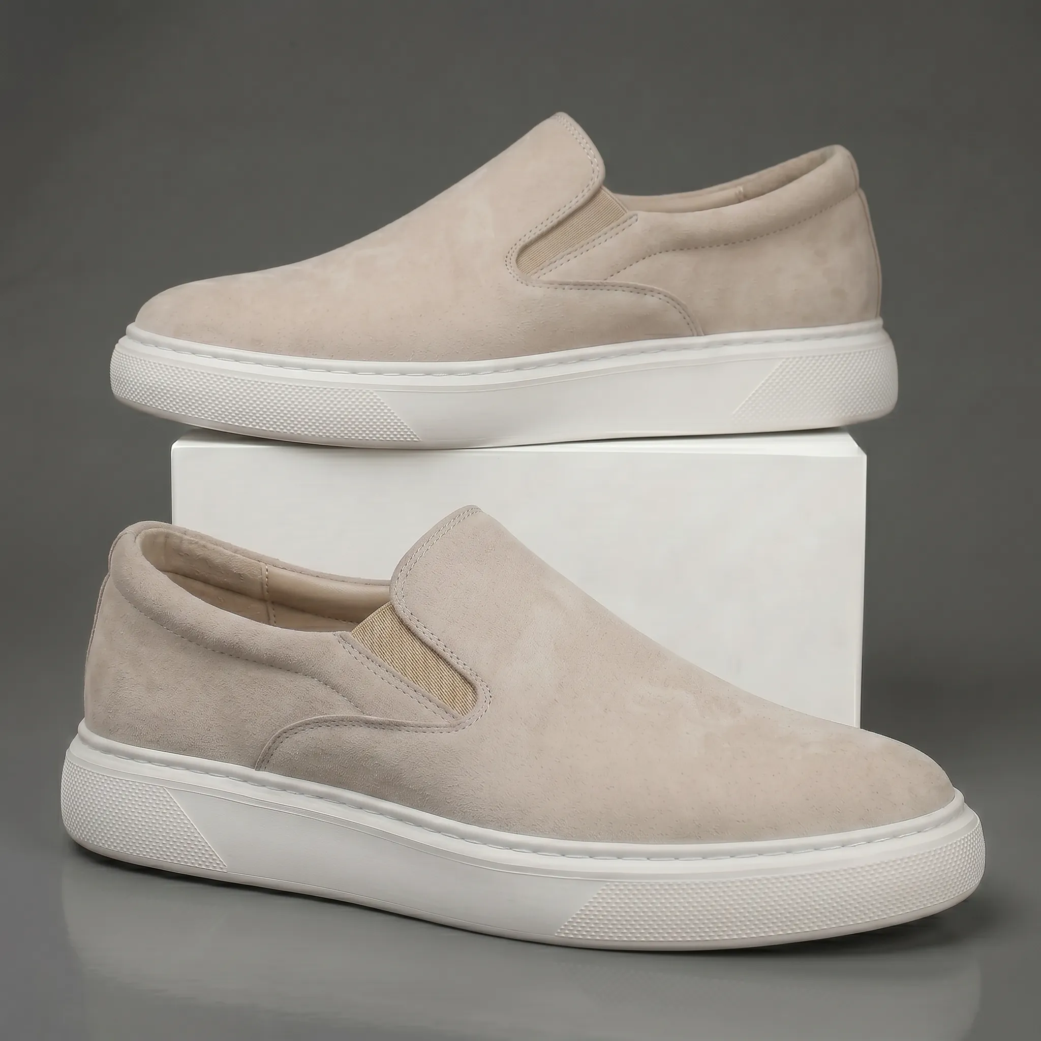 Chaussure Beige en Daim Tres Confortable - Homme - Image 6