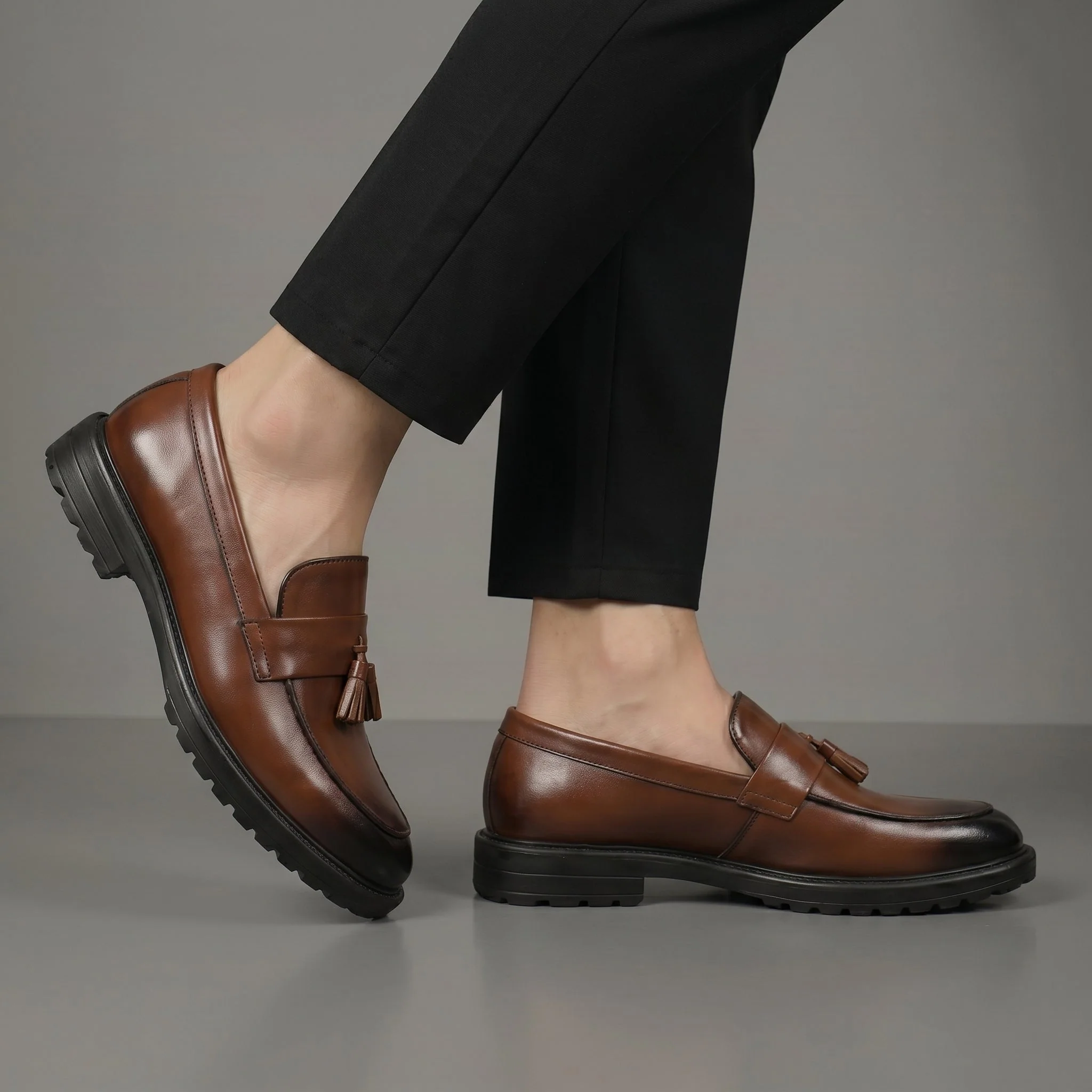 Mocassins Marron de Luxe Tres Confortable 100% Cuir - Image 4