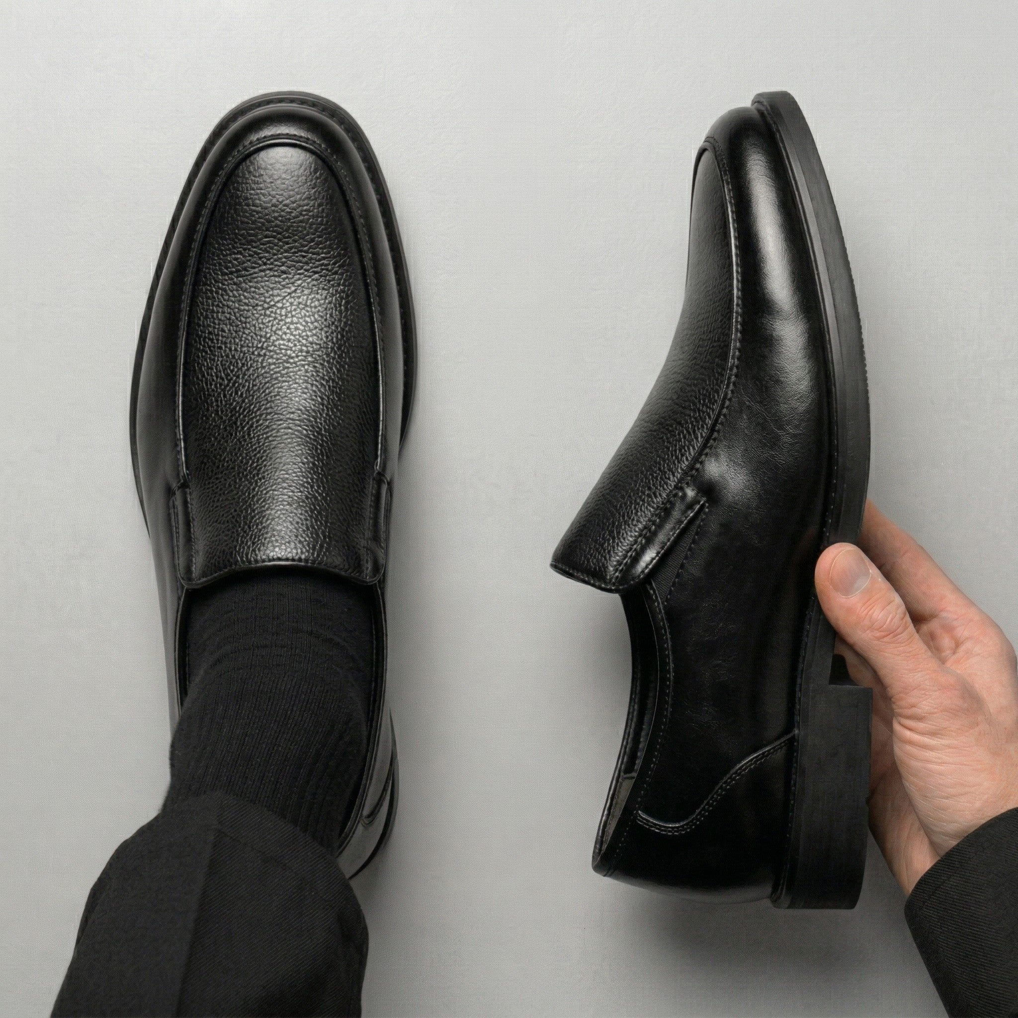 Chaussure Classe Noir 100% Cuir Tres Confortable - Image 4
