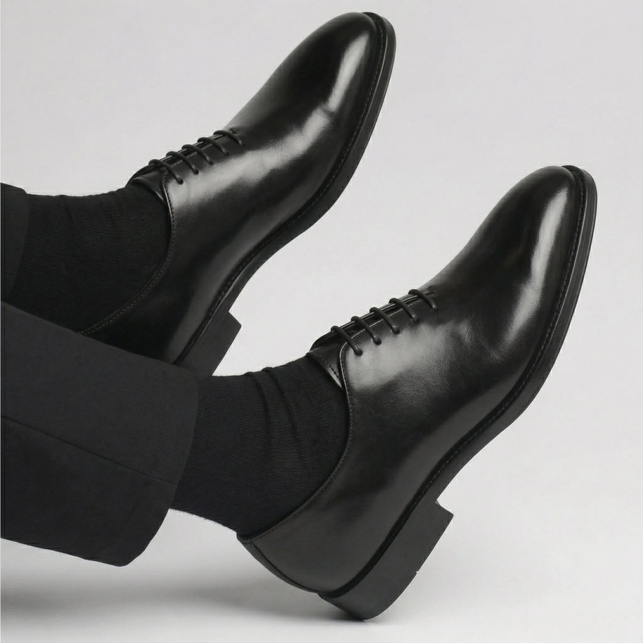 Chaussure Noir de Luxe Confortable 100% Cuir - Image 2