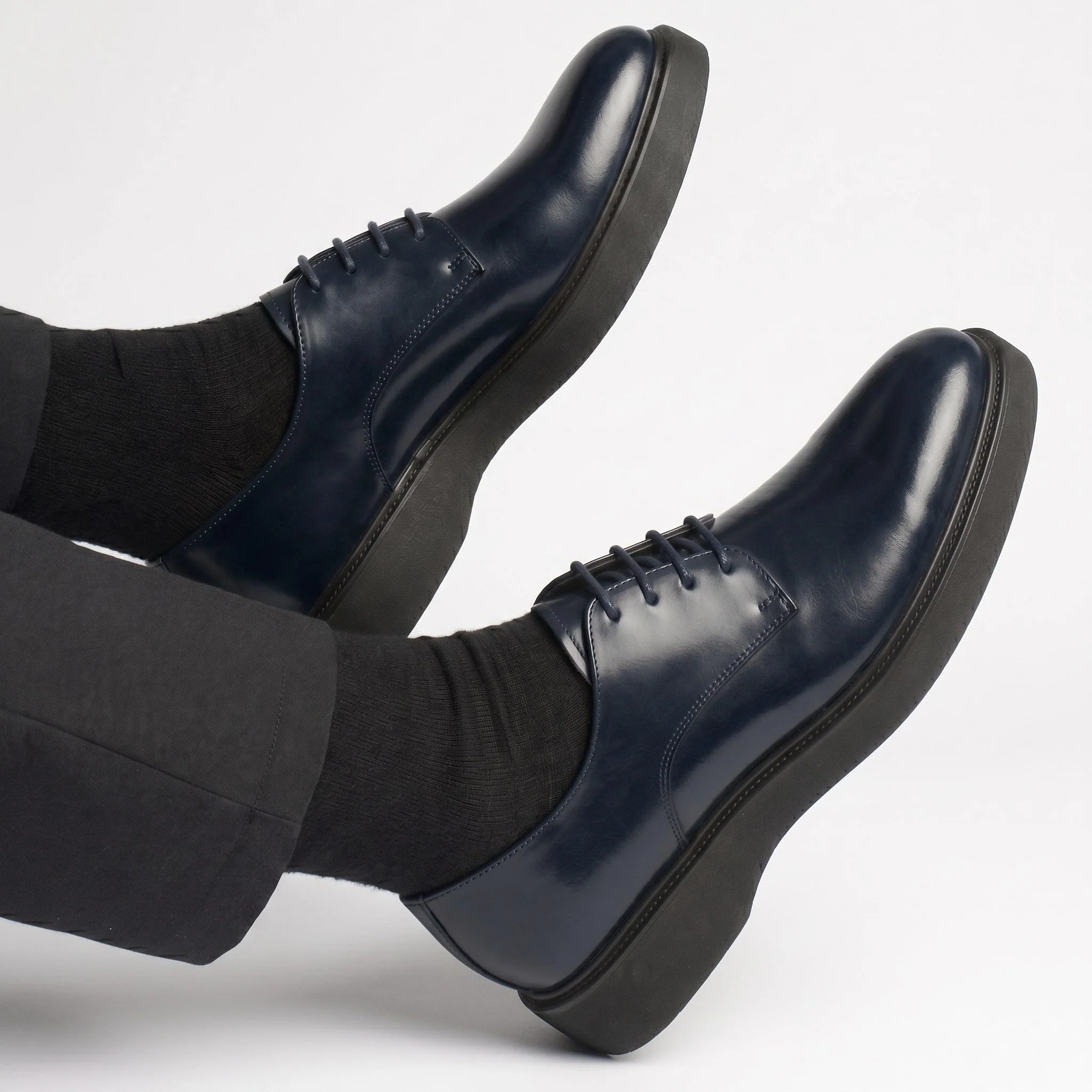 Chaussure Bleu marine de Luxe Confortable 100% Cuir - Image 2