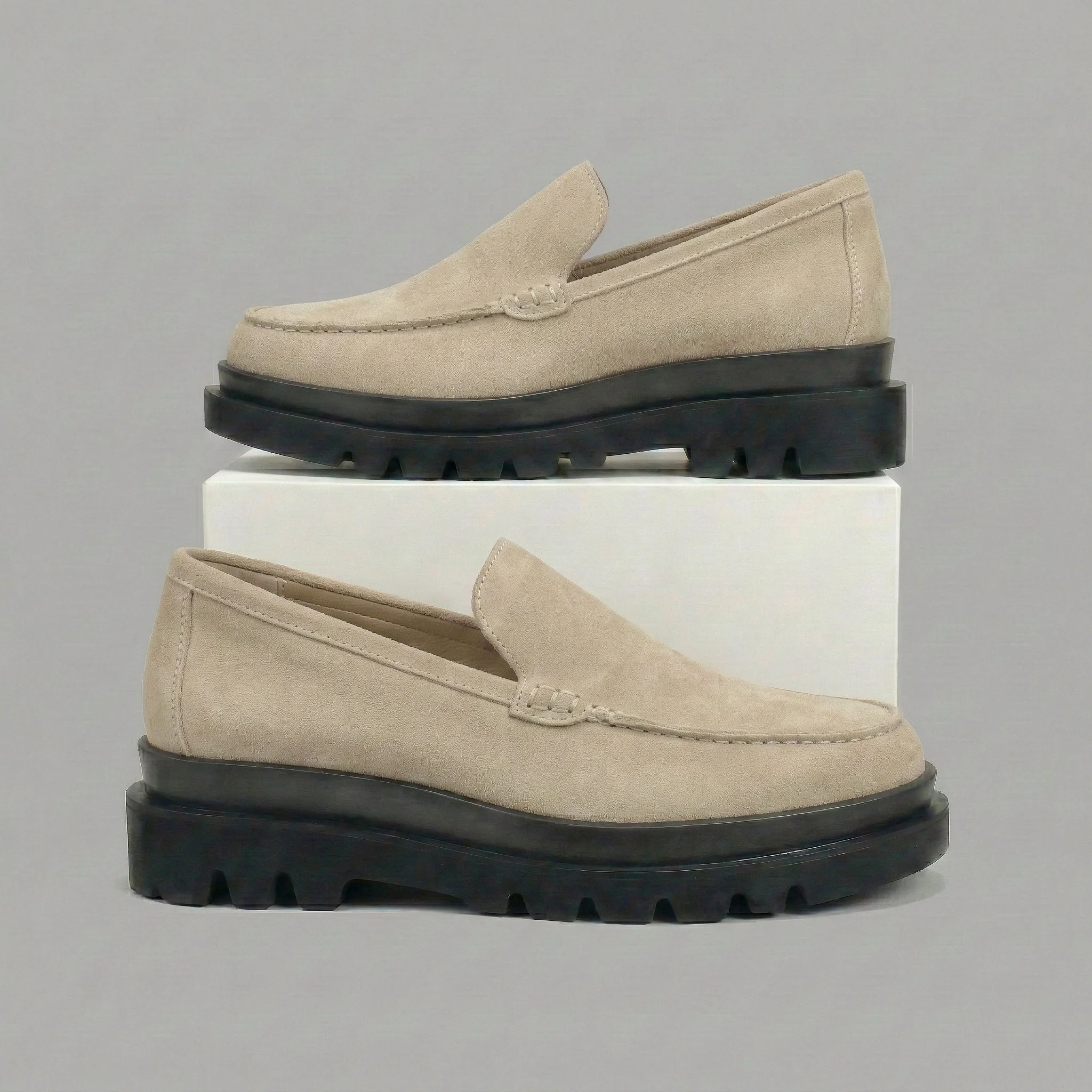 Chaussure Beige en Daim Tres Confortable - Femme - Image 6