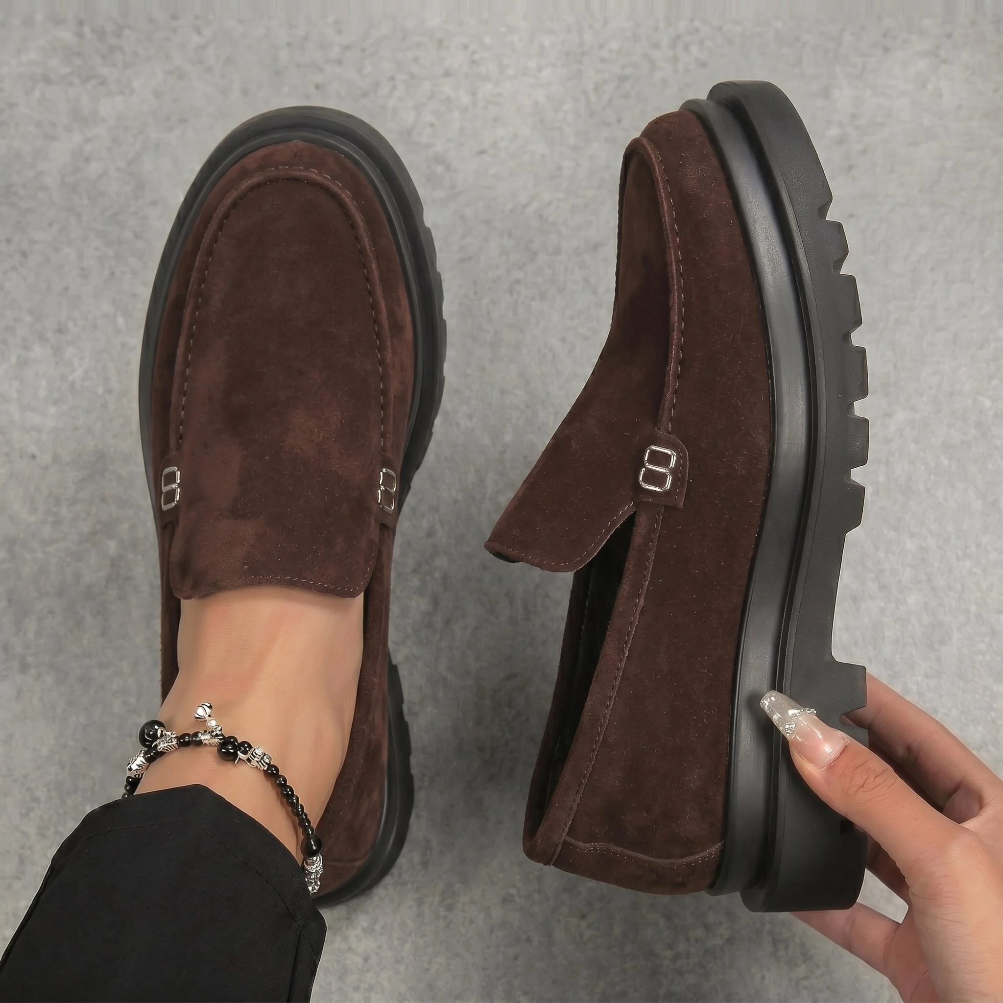 Chaussure Marron en Daim Tres Confortable - Femme - Image 3