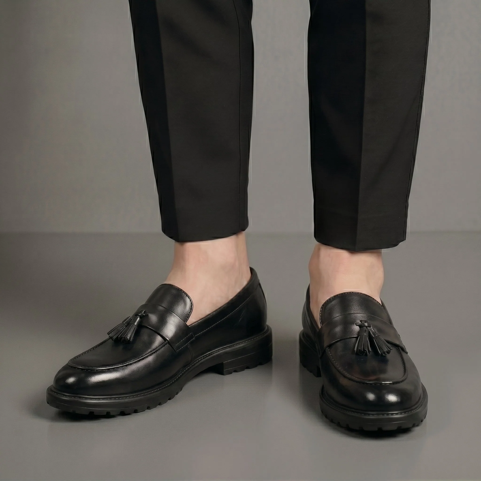 Mocassins Noir de Luxe Tres Confortable 100% Cuir - Image 5