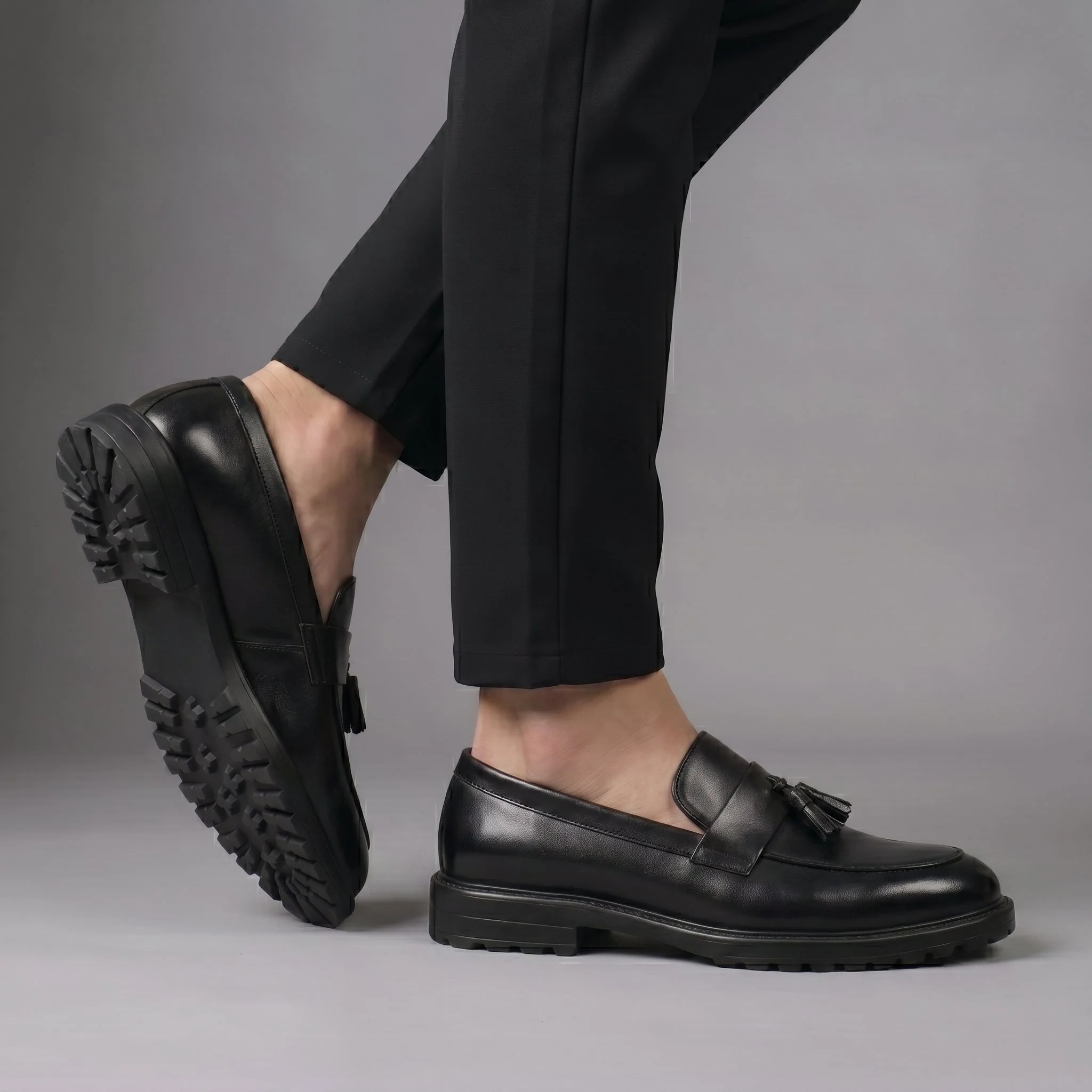 Mocassins Noir de Luxe Tres Confortable 100% Cuir - Image 6