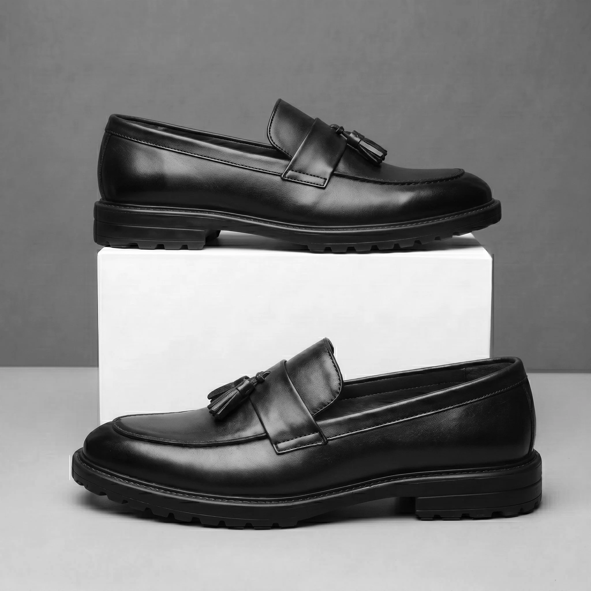 Mocassins Noir de Luxe Tres Confortable 100% Cuir - Image 7
