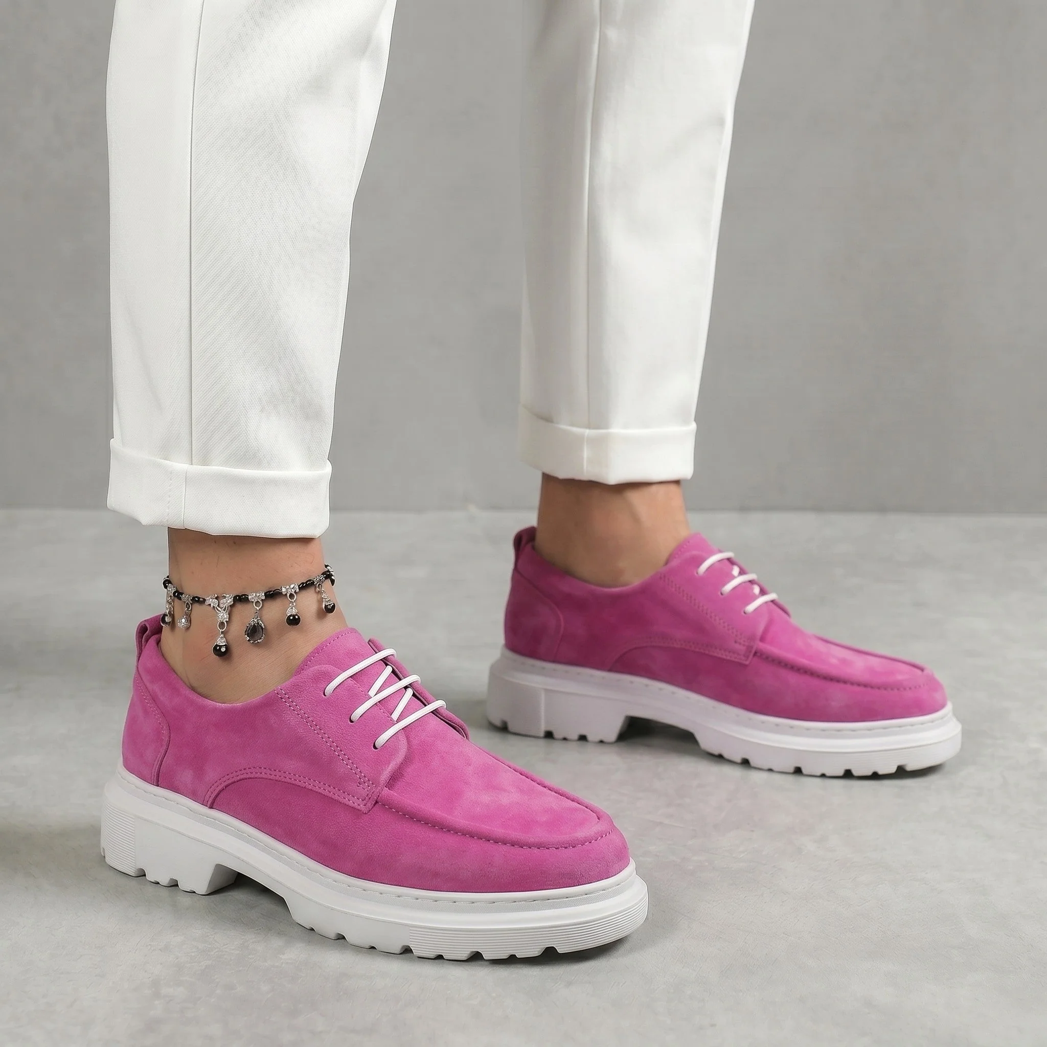 Chaussure Rose Daim Tres Confortable - Femme - Image 6