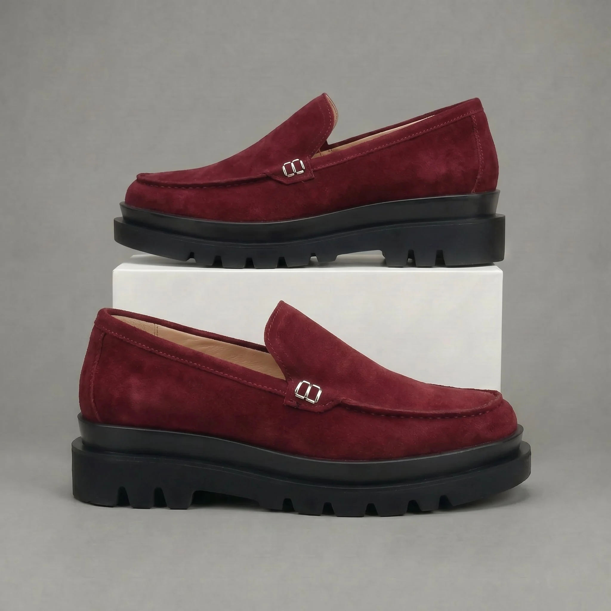Chaussure Rouge en Daim Tres Confortable - Femme - Image 4