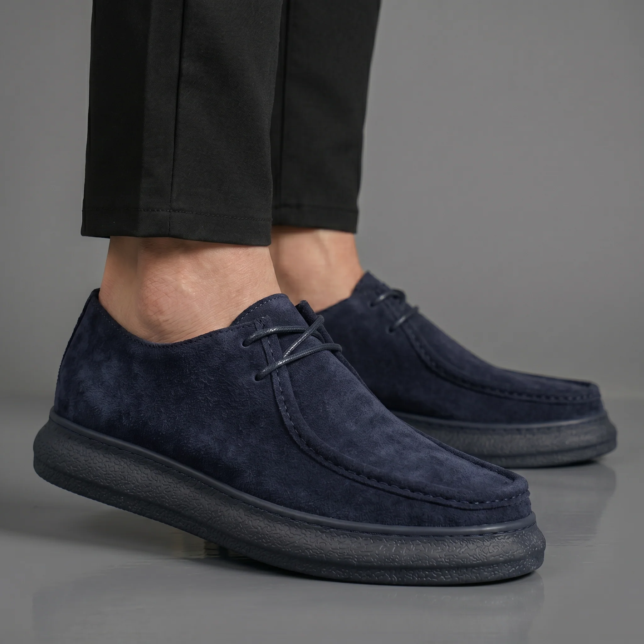 FLANCO VELANO - Daim BleuMarin Confortable