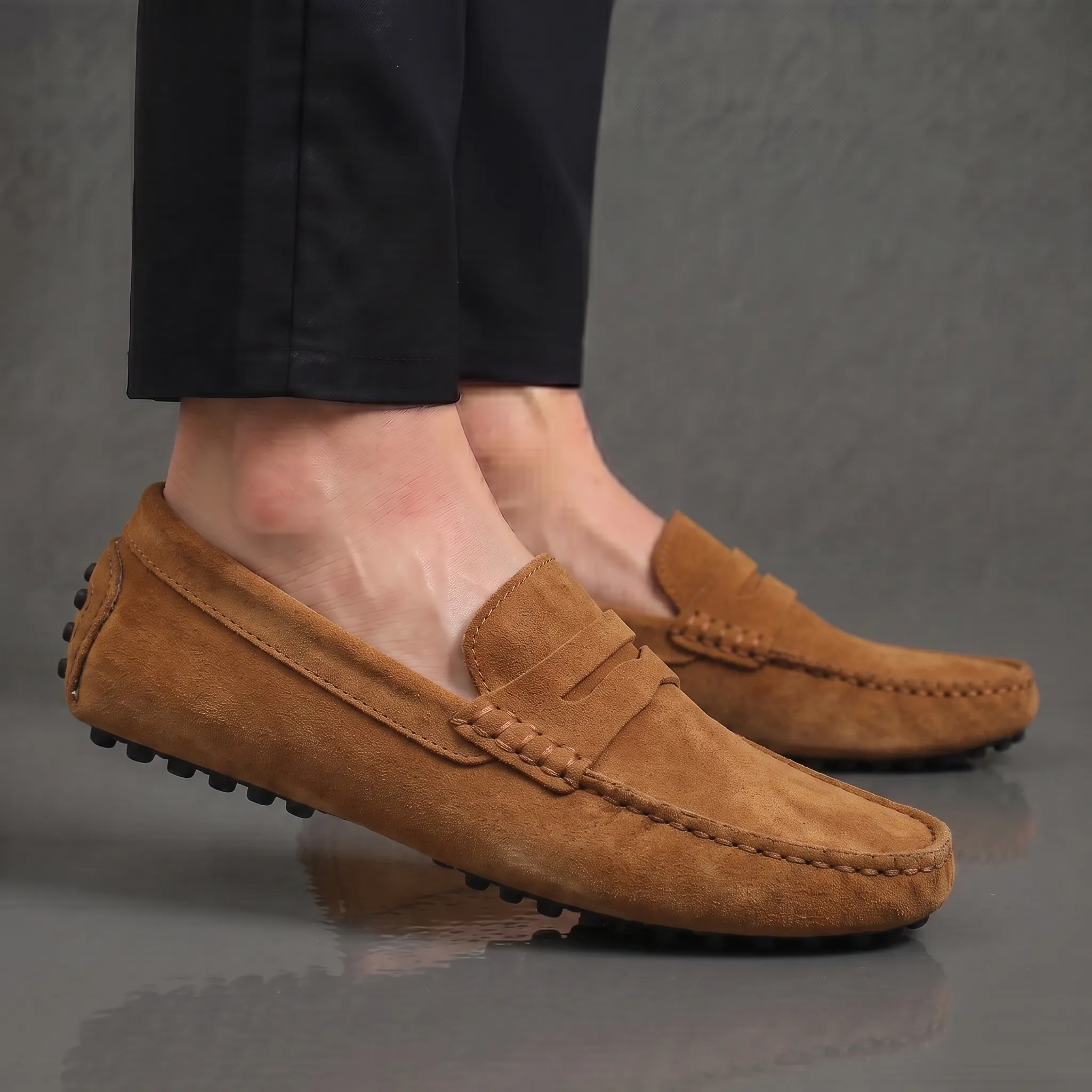 Mocassin Taba en daim Confortable - Hommes