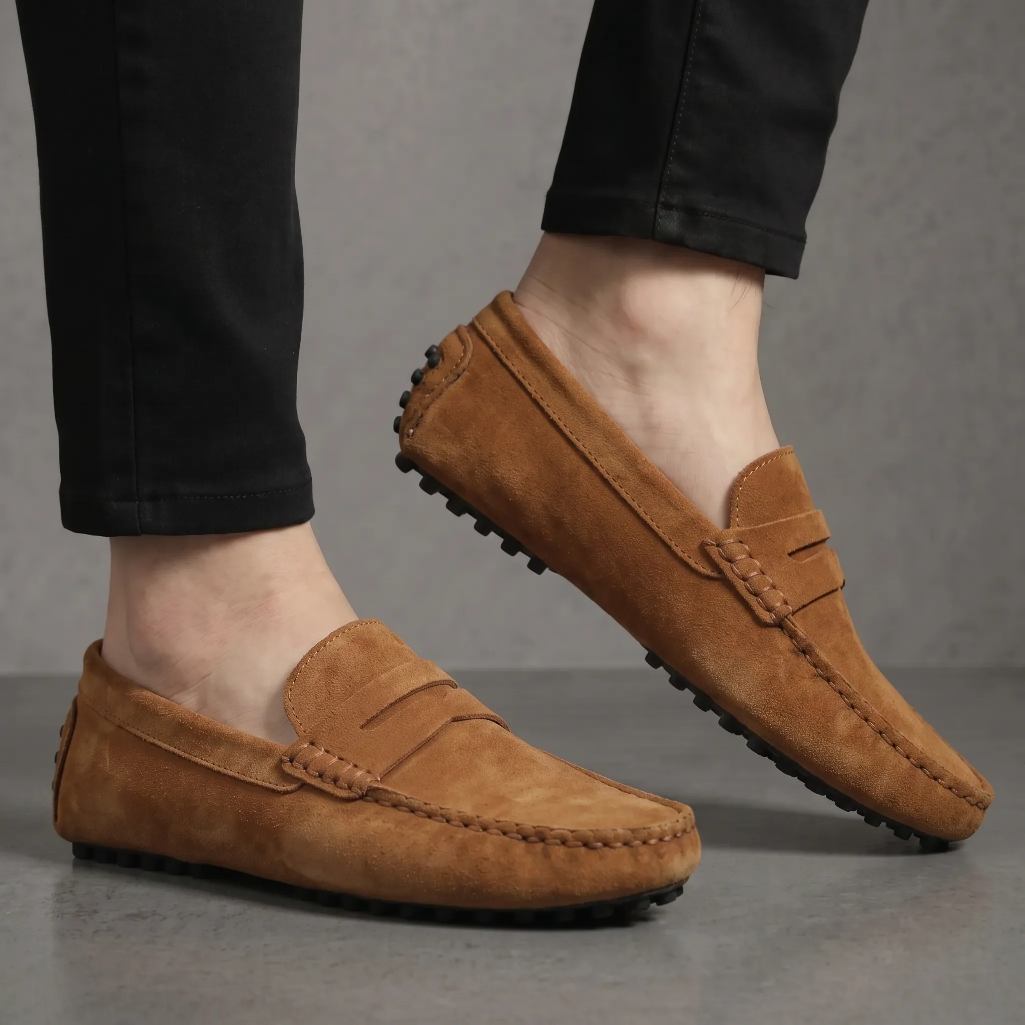 Mocassin Taba en daim Confortable - Hommes - Image 2