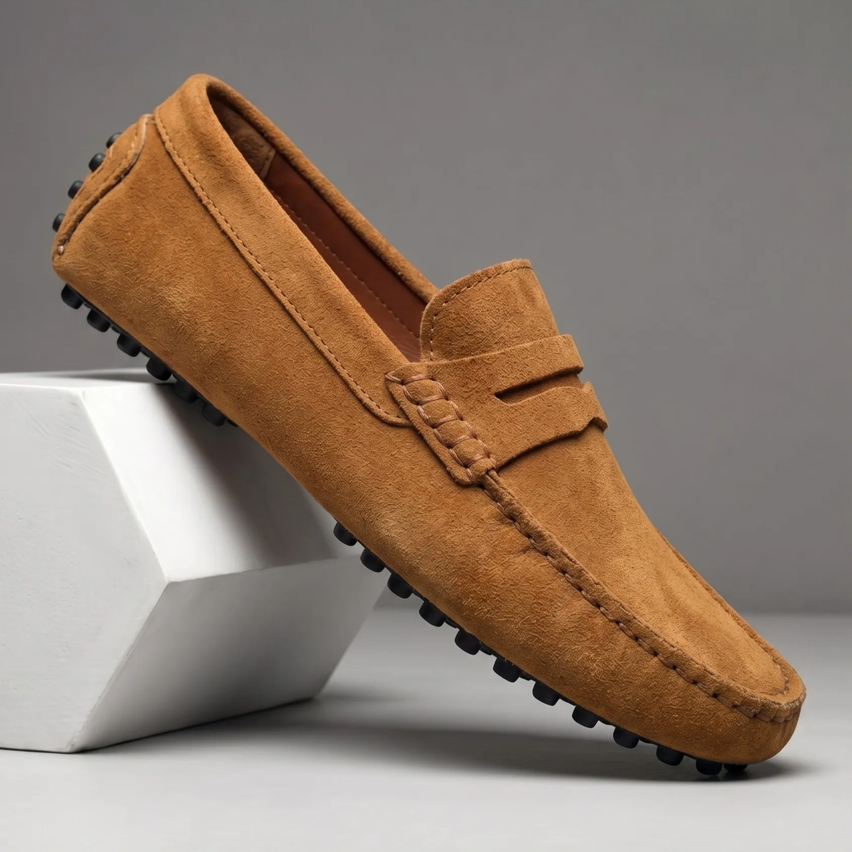 Mocassin Taba en daim Confortable - Hommes - Image 3