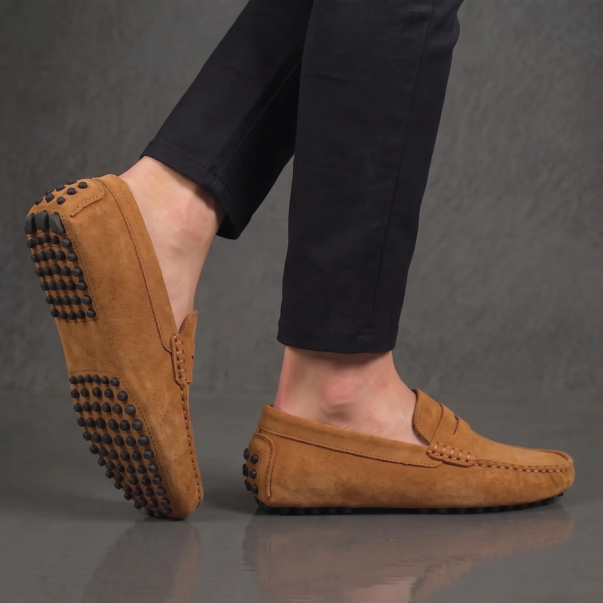 Mocassin Taba en daim Confortable - Hommes - Image 4