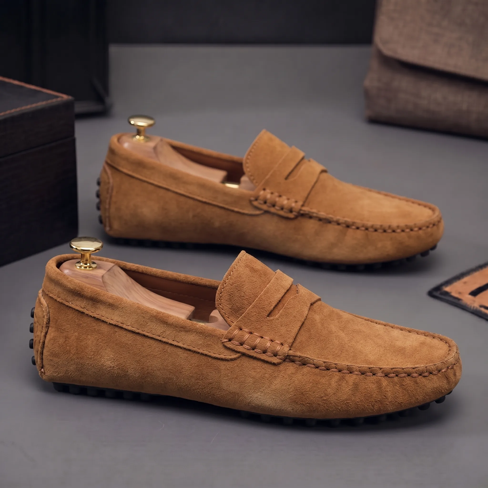 Mocassin Taba en daim Confortable - Hommes - Image 7