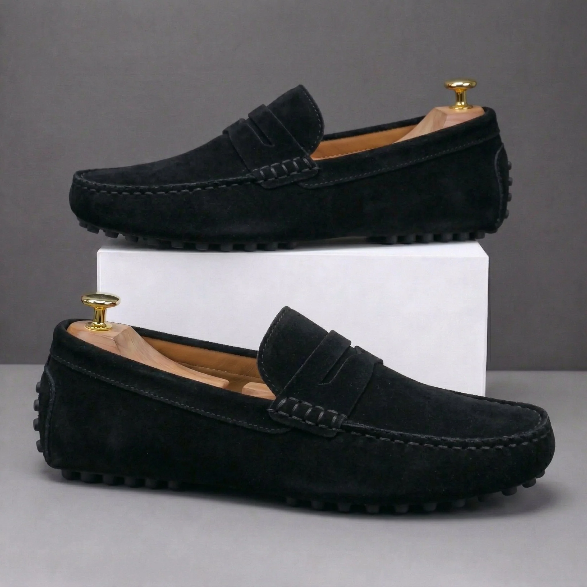 Mocassin Daim Noir Tres Confortable  - Homme - Image 5
