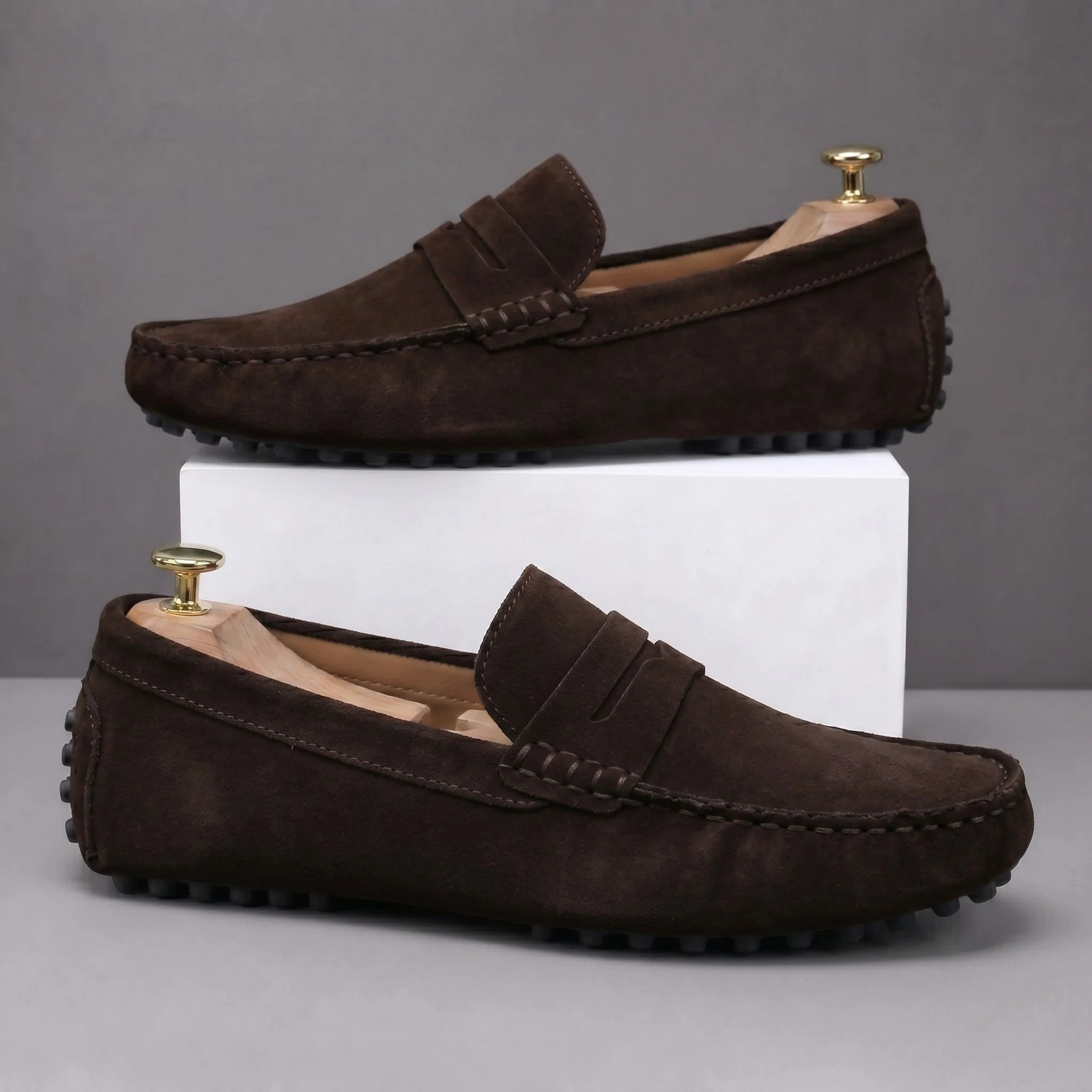 Mocassin Daim Marron Tres Confortable - Homme - Image 3