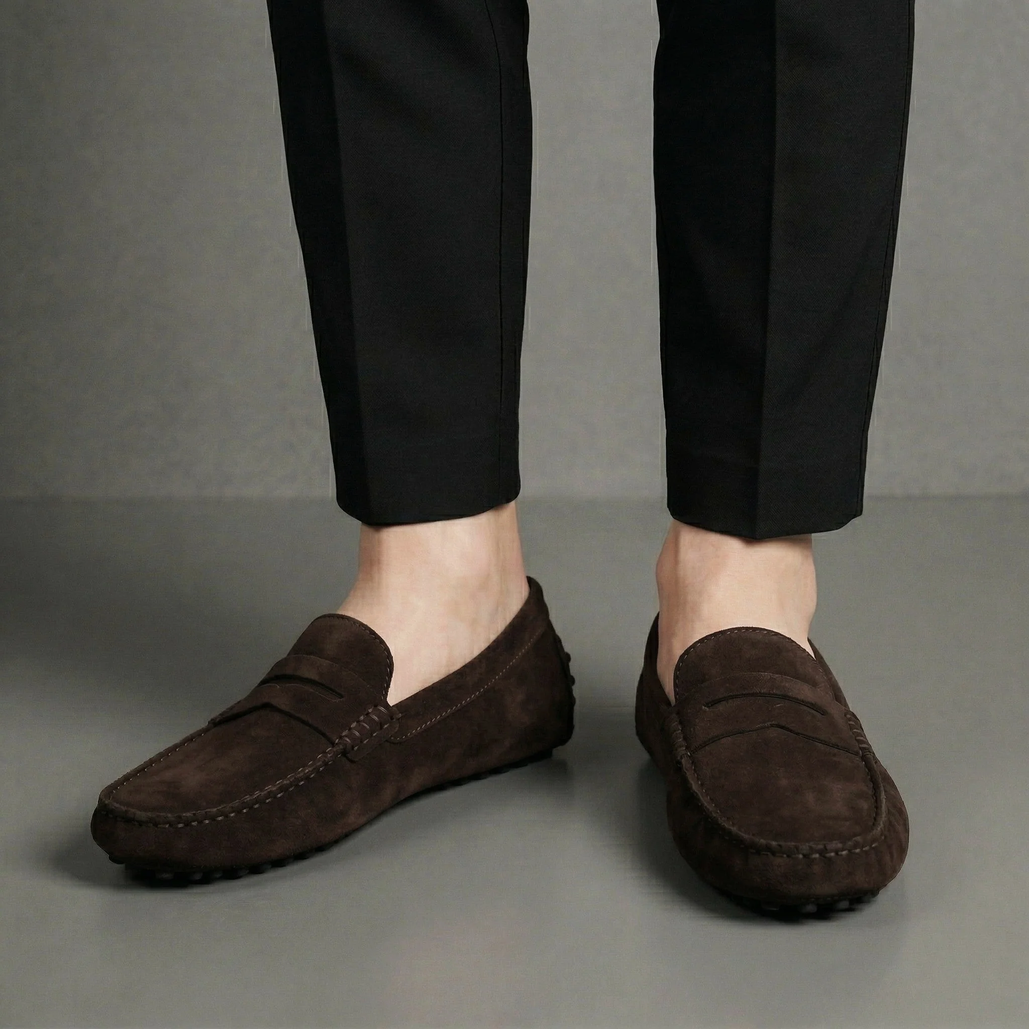 Mocassin Daim Marron Tres Confortable - Homme - Image 4