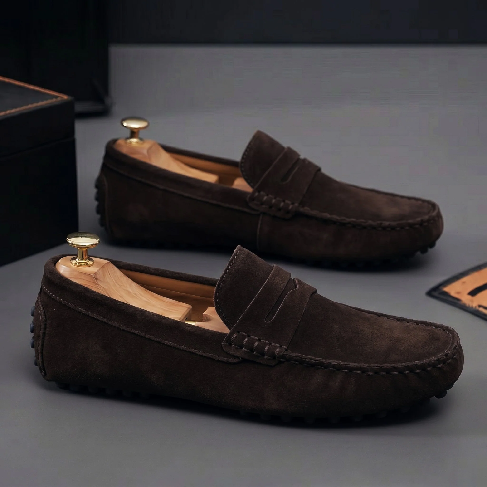 Mocassin Daim Marron Tres Confortable - Homme - Image 5
