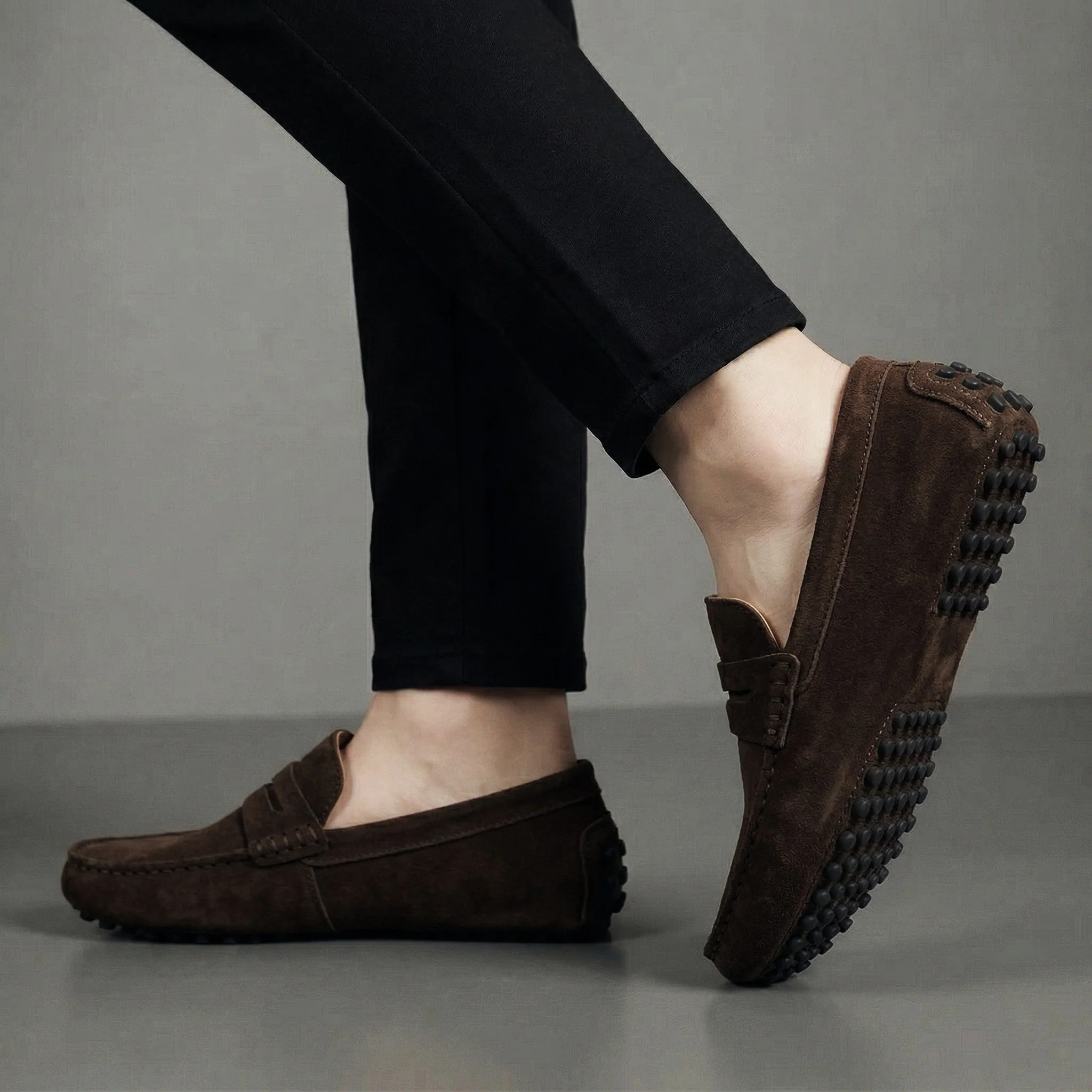 Mocassin Daim Marron Tres Confortable - Homme - Image 7