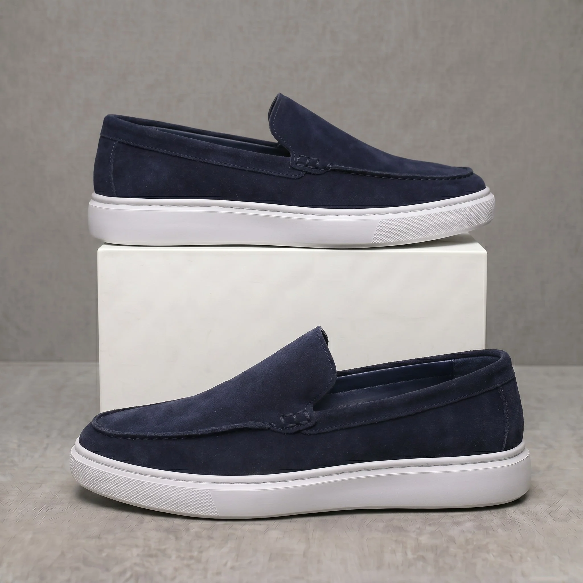 Mocassin Daim Bleumarine Tres Confortable - Homme - Image 3