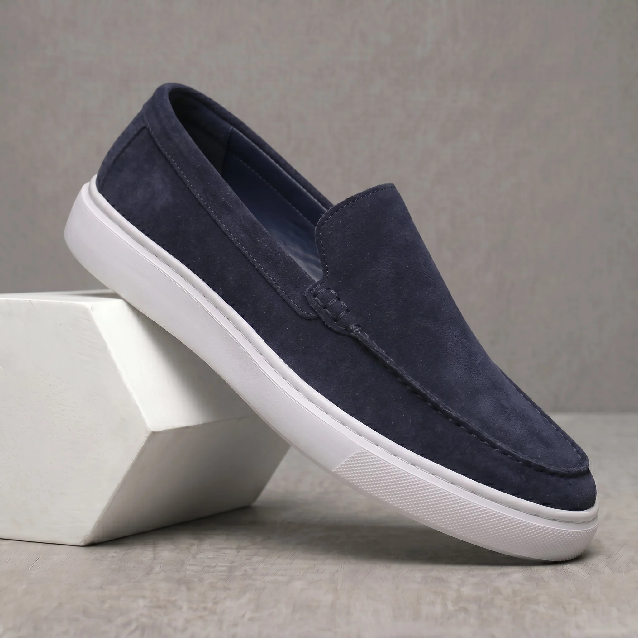 Mocassin Daim Bleumarine Tres Confortable - Homme - Image 5