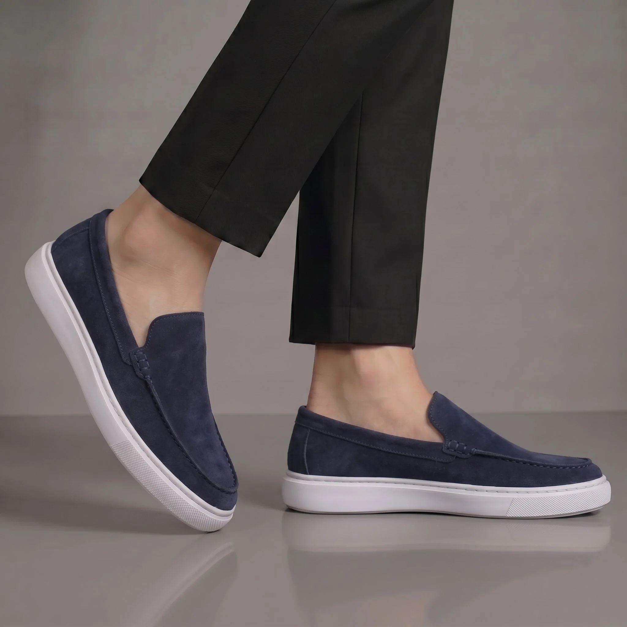 Mocassin Daim Bleumarine Tres Confortable - Homme - Image 6