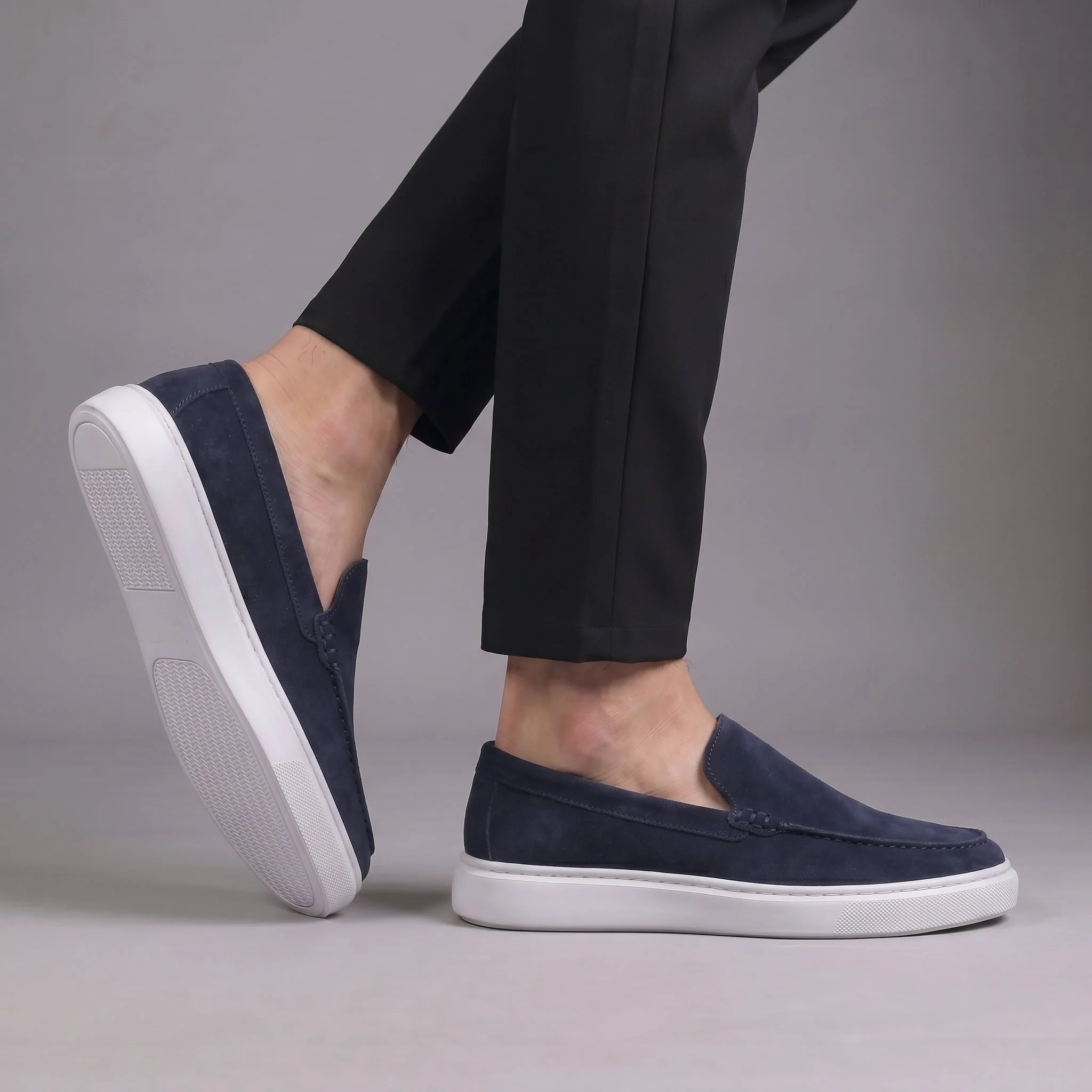 Mocassin Daim Bleumarine Tres Confortable - Homme - Image 7