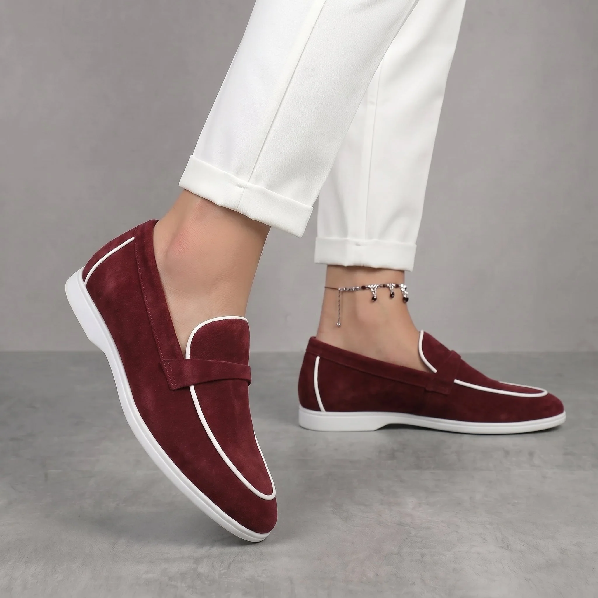 Mocassins Grena Daim de Luxe Tres Confortable - Femme - Image 3