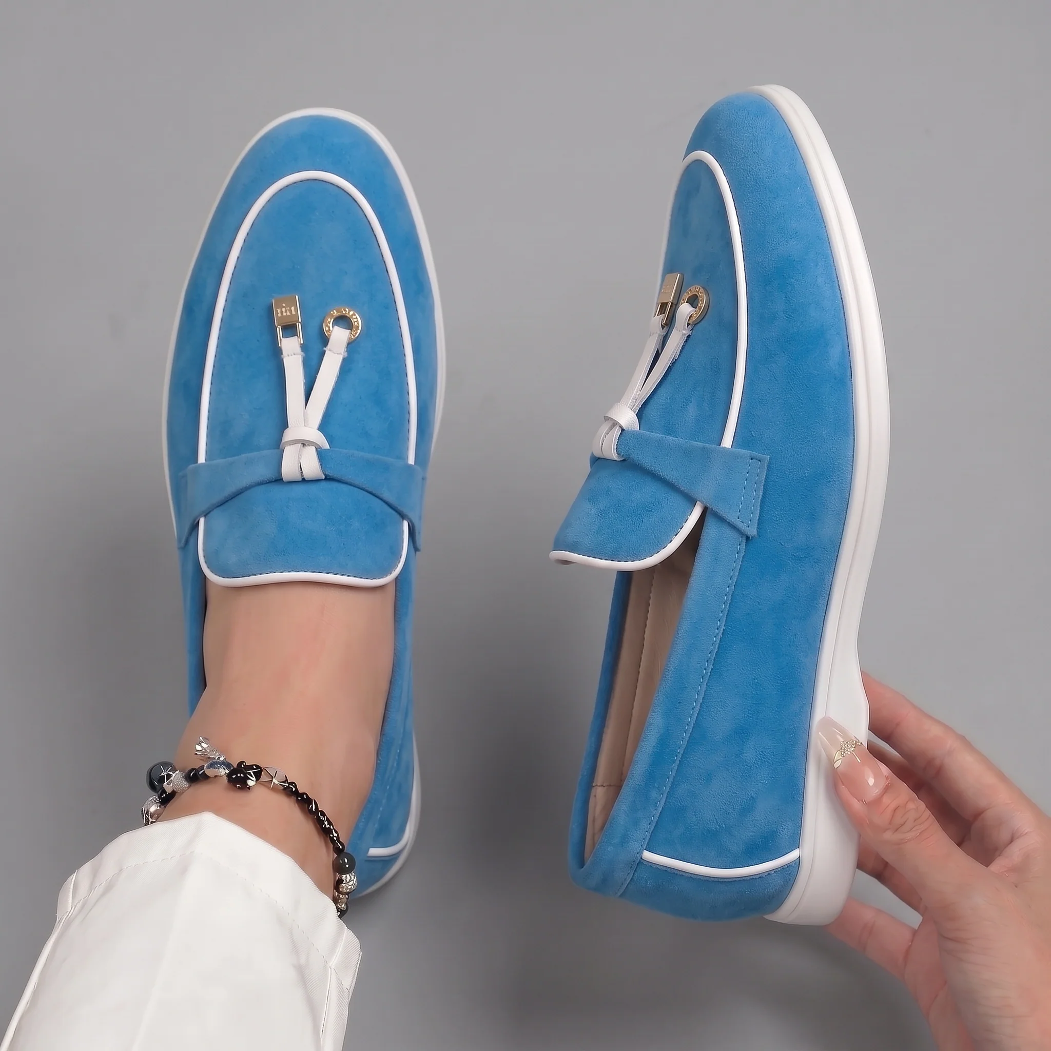 Mocassins Bleuciel Daim de Luxe Tres Confortable - Femme - Image 2