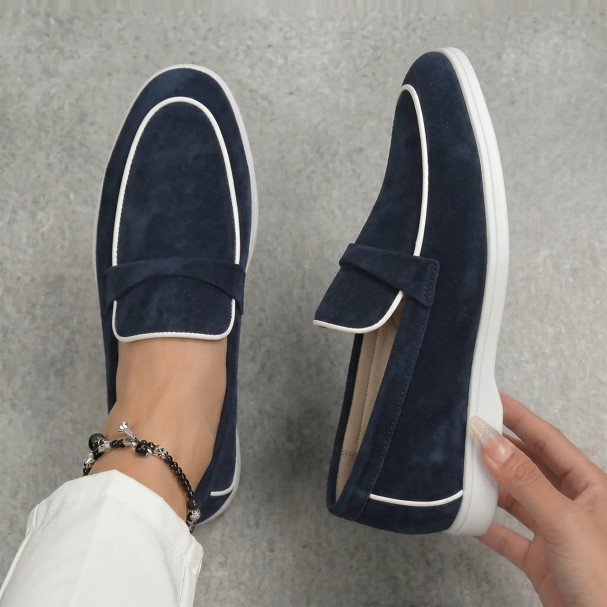 Mocassins Bleumarine Daim de Luxe Tres Confortable - Femme - Image 3