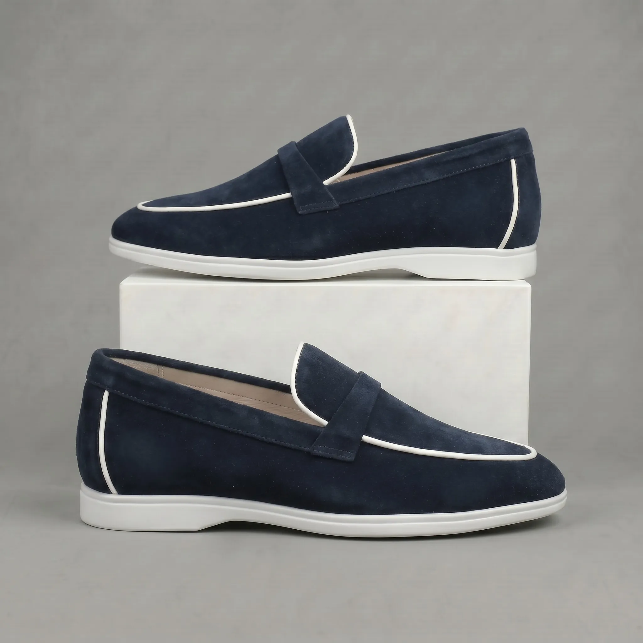 Mocassins Bleumarine Daim de Luxe Tres Confortable - Femme - Image 4